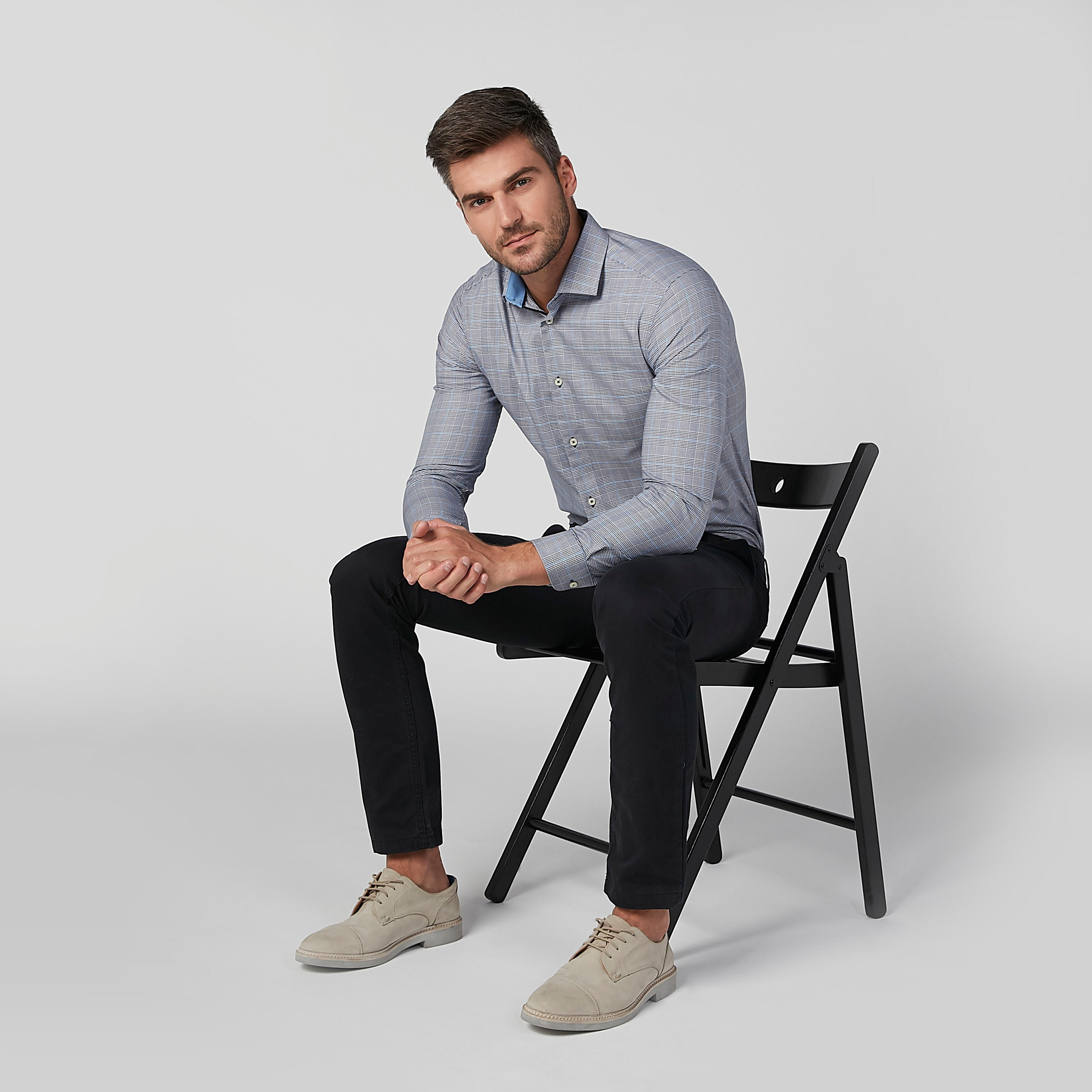 قميص مستدام كاروهات سليم بأكمام طويلة-men-clothing-shirts-image-6