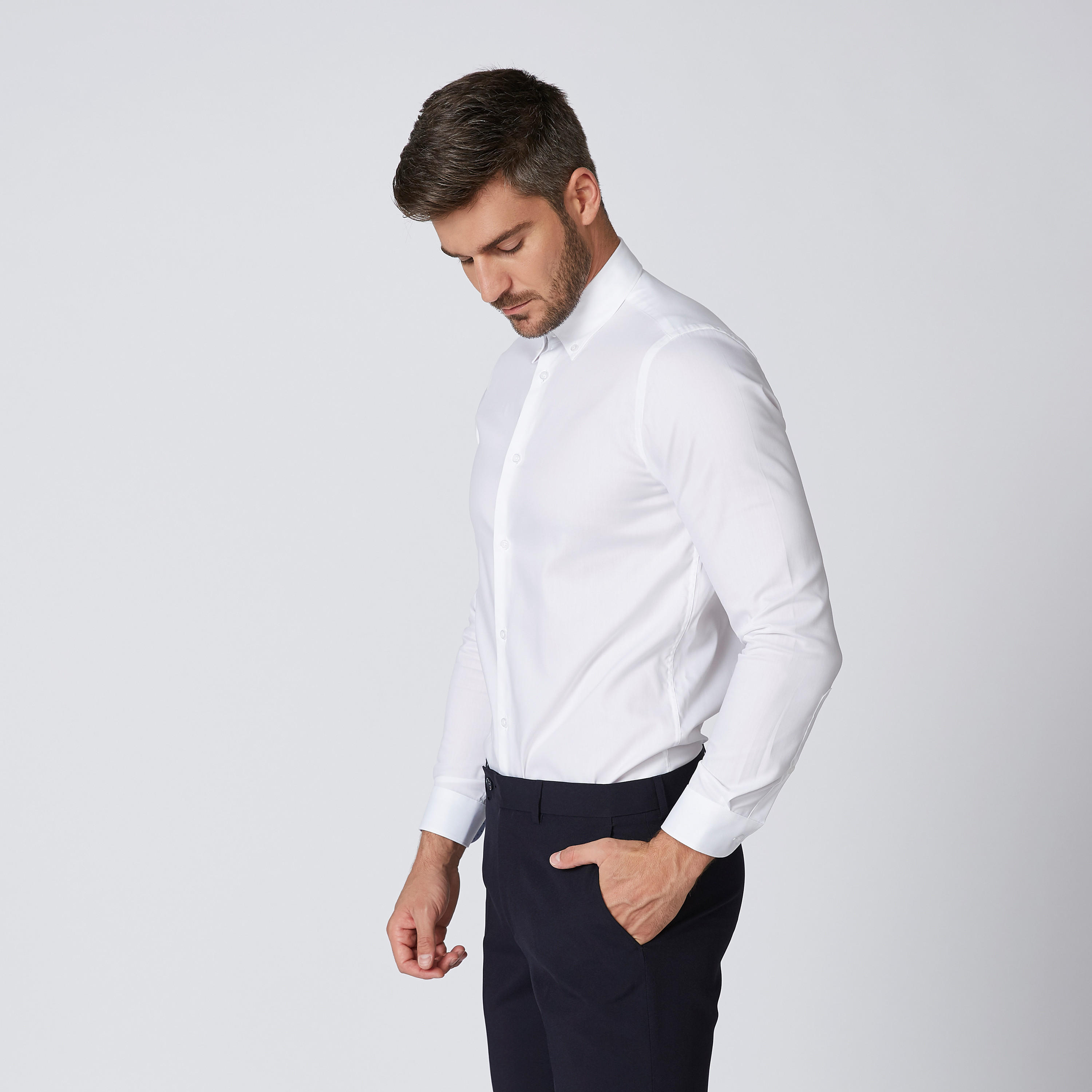 قميص مستدام سادة سليم بأكمام طويلة -men-clothing-shirts-image-4