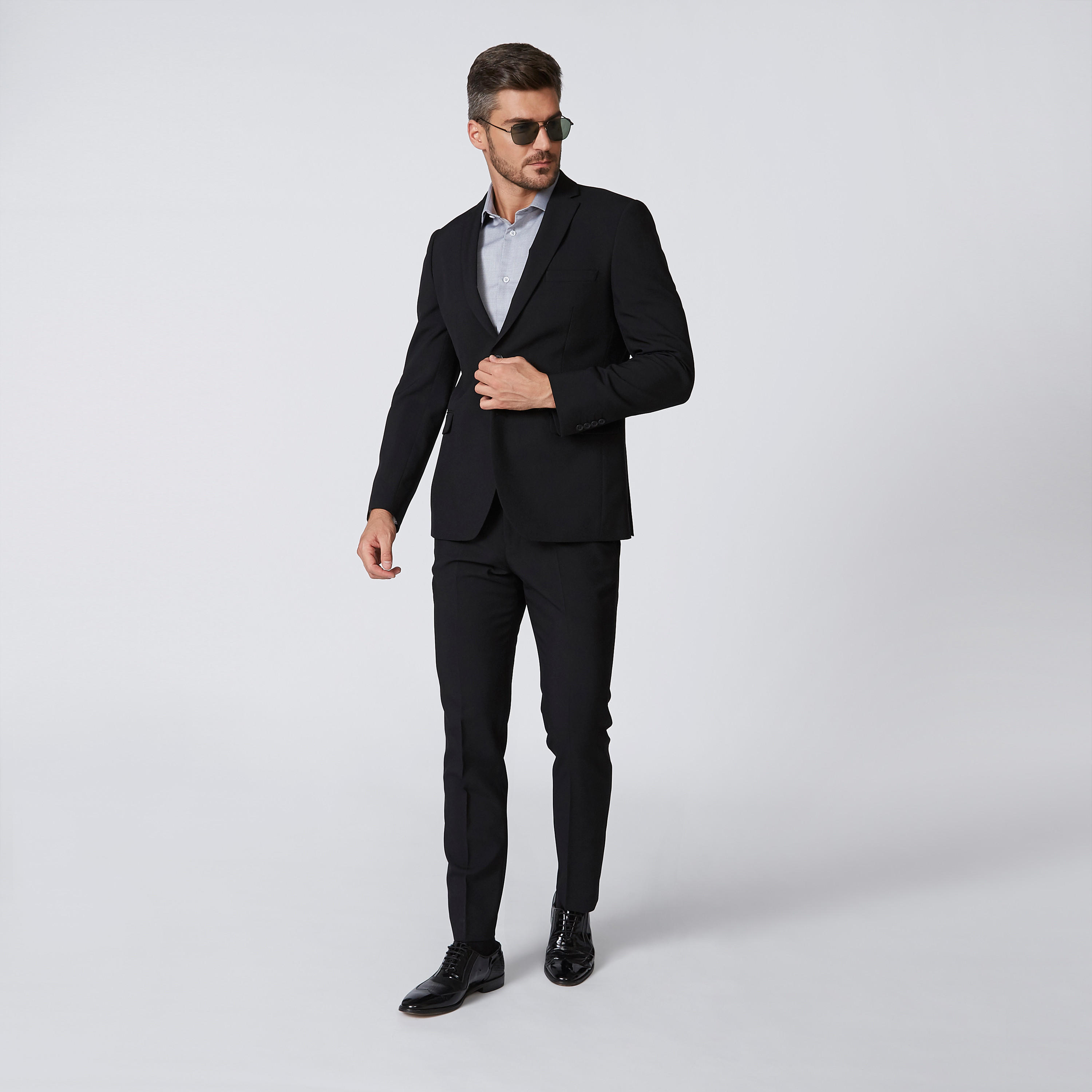 Sustainable Textured Shirt with Spread Collar and Long Sleeves-men-clothing-shirts-image-4