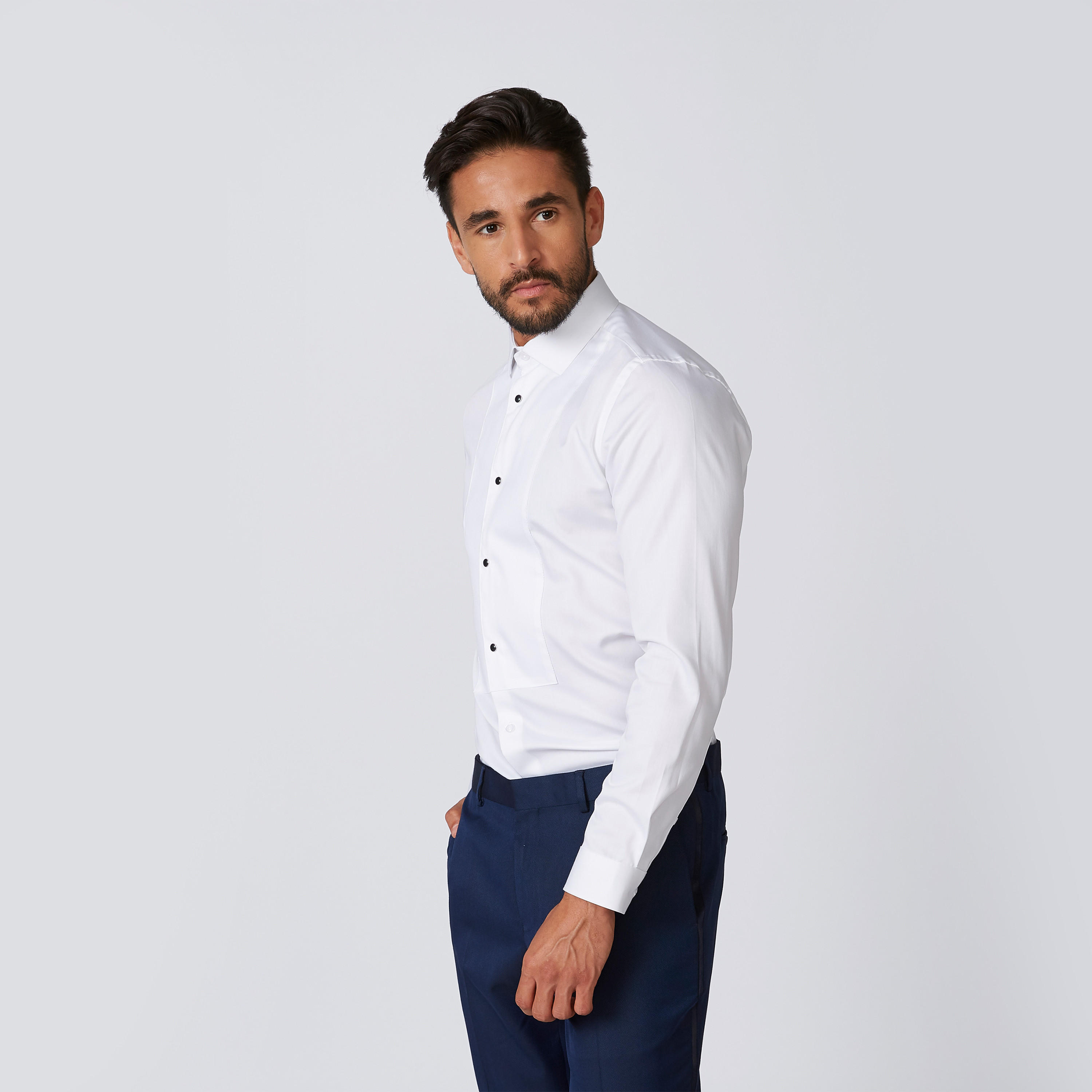 Sustainable Slim Fit Shirt with Spread Collar and Long Sleeves-men-clothing-shirts-image-3
