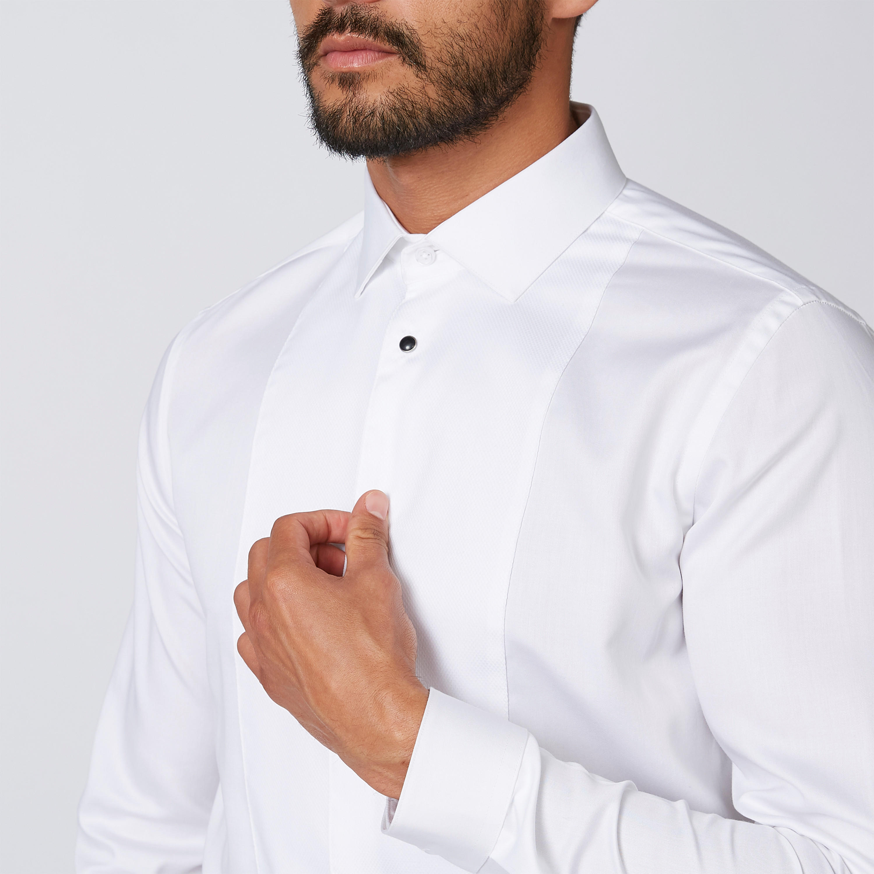 Sustainable Slim Fit Shirt with Spread Collar and Long Sleeves-men-clothing-shirts-image-4