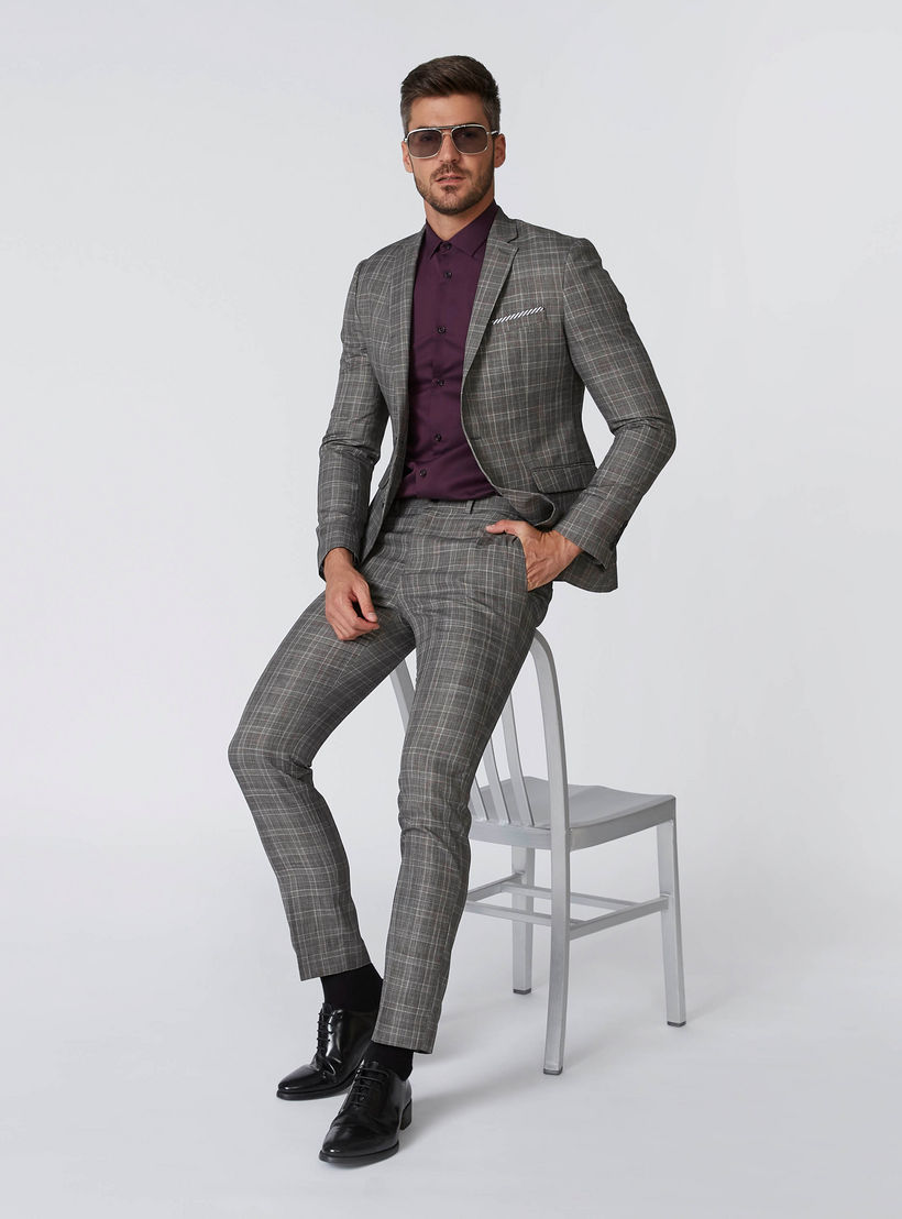 Sustainable Slim Fit Plain Shirt with Long Sleeves-men-clothing-shirts-image-1