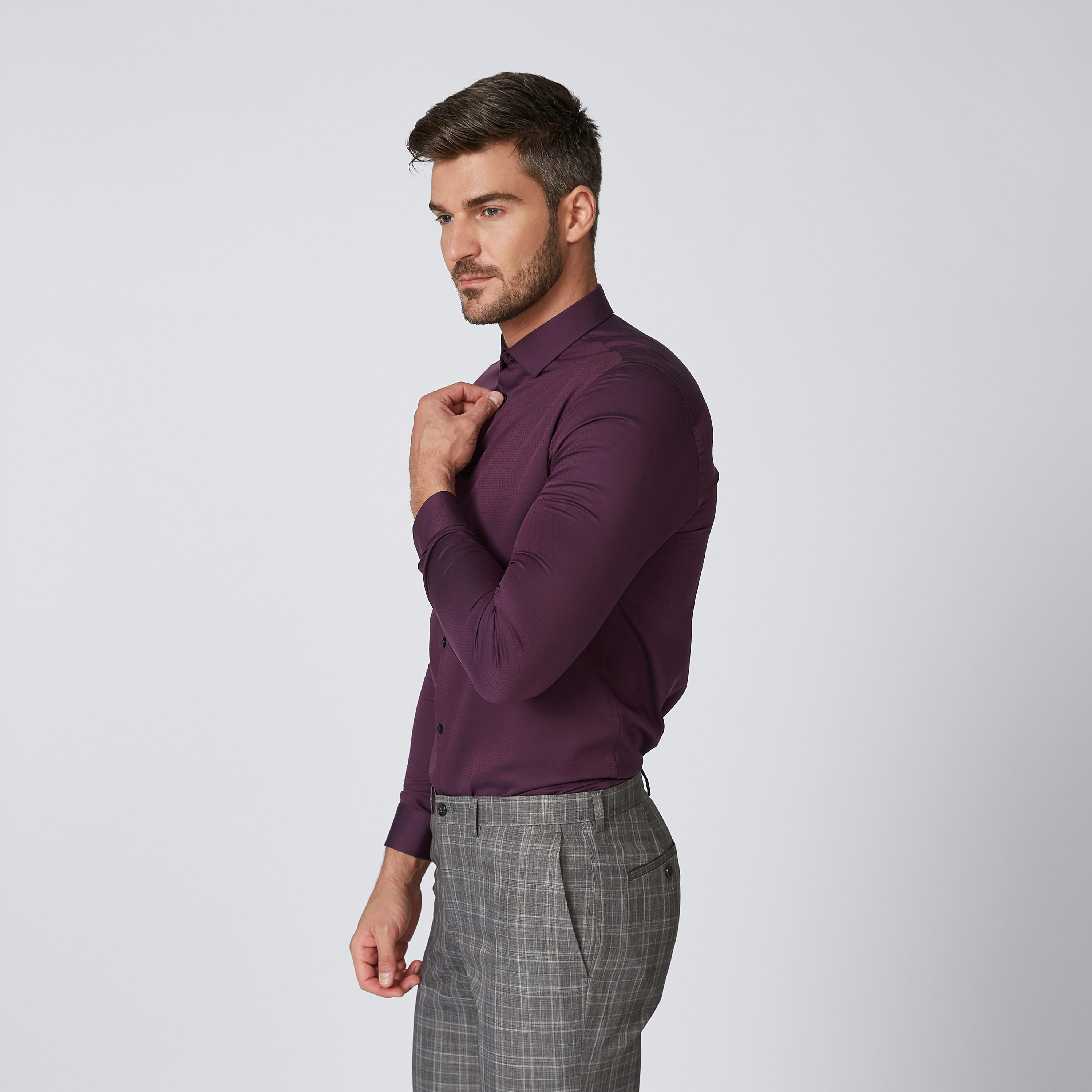 Sustainable Slim Fit Plain Shirt with Long Sleeves-men-clothing-shirts-image-4