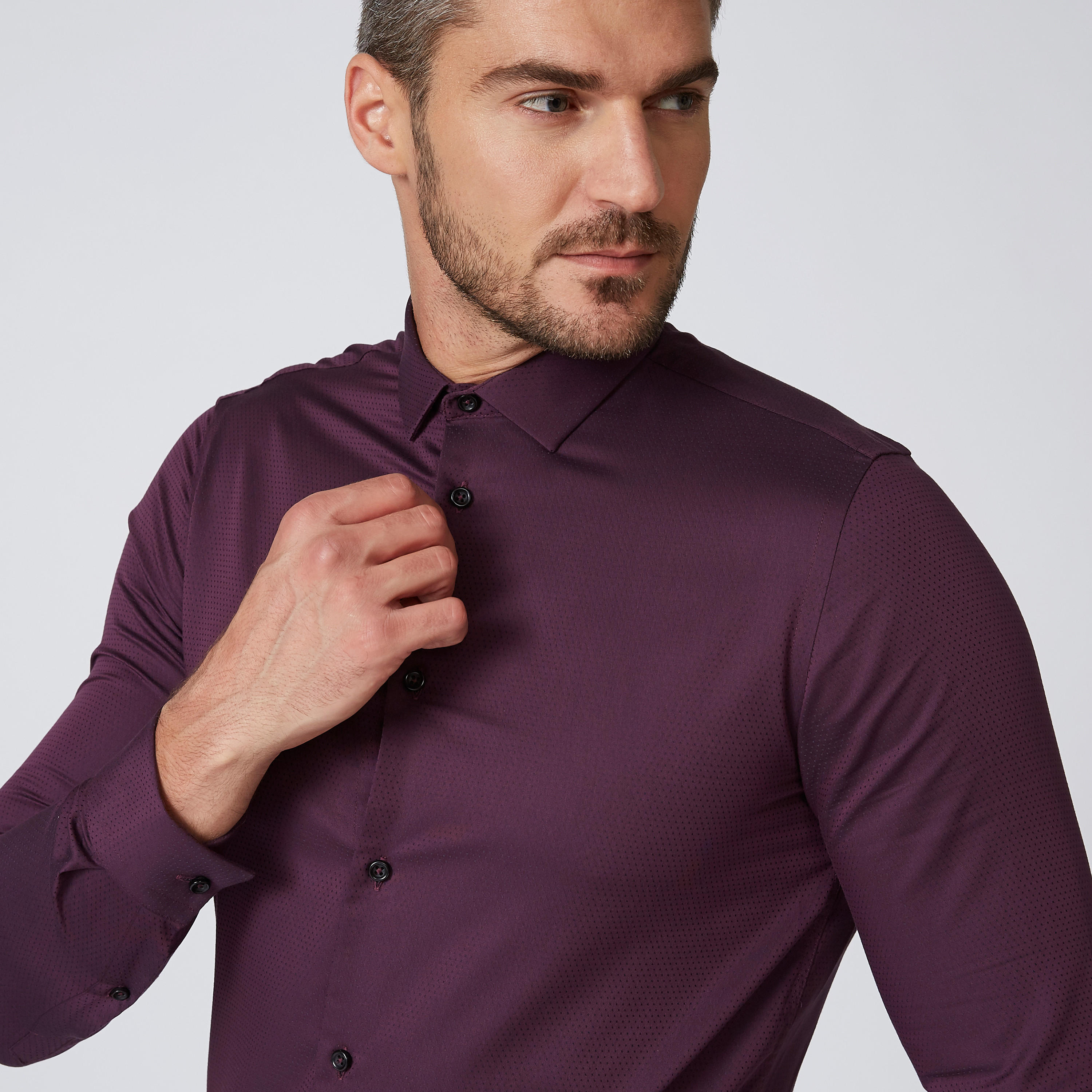 Sustainable Slim Fit Plain Shirt with Long Sleeves-men-clothing-shirts-image-5