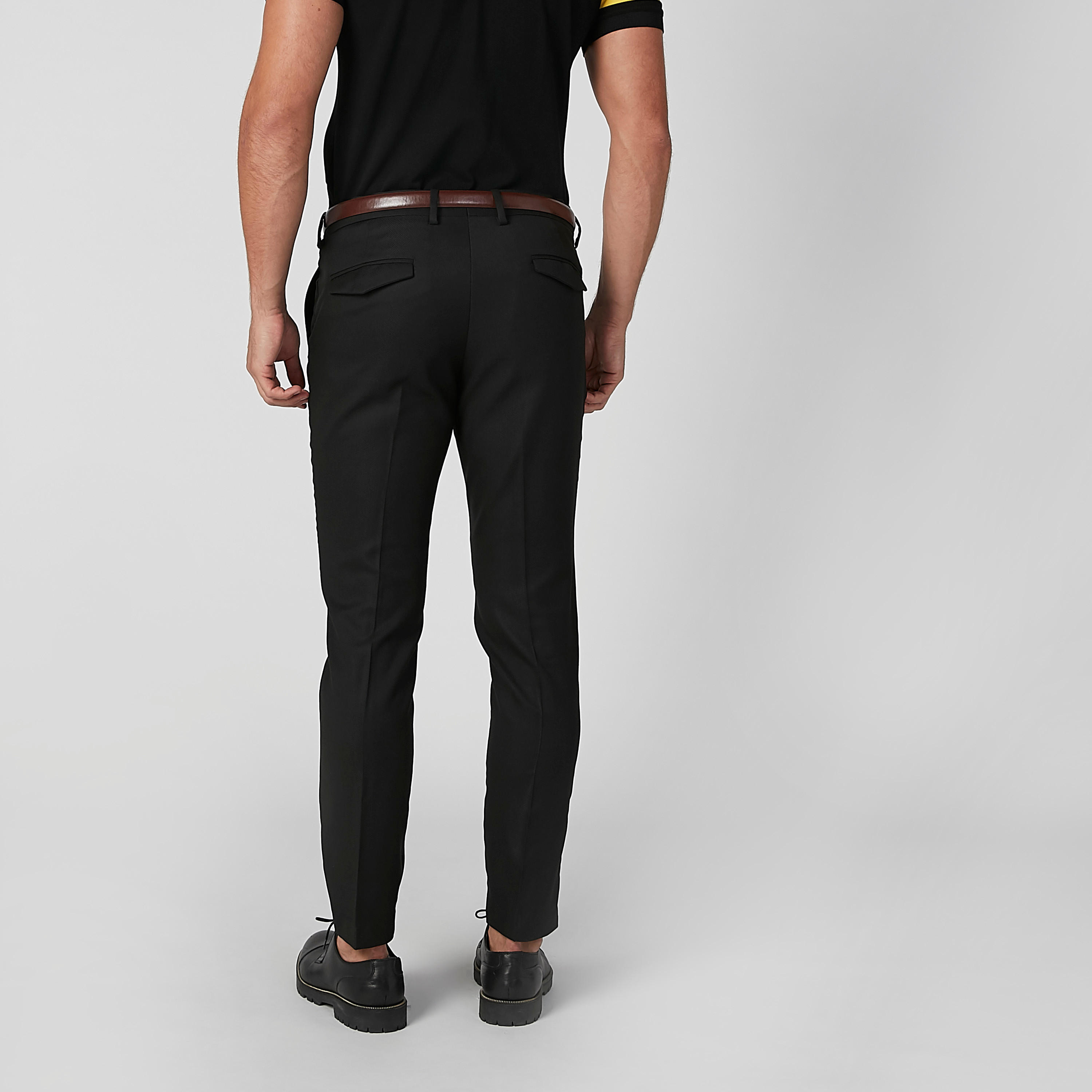 Full Length Plain Formal Trousers with Pocket Detail and Belt Loops-men-clothing-bottoms-trousersandchinos-trousers-image-5