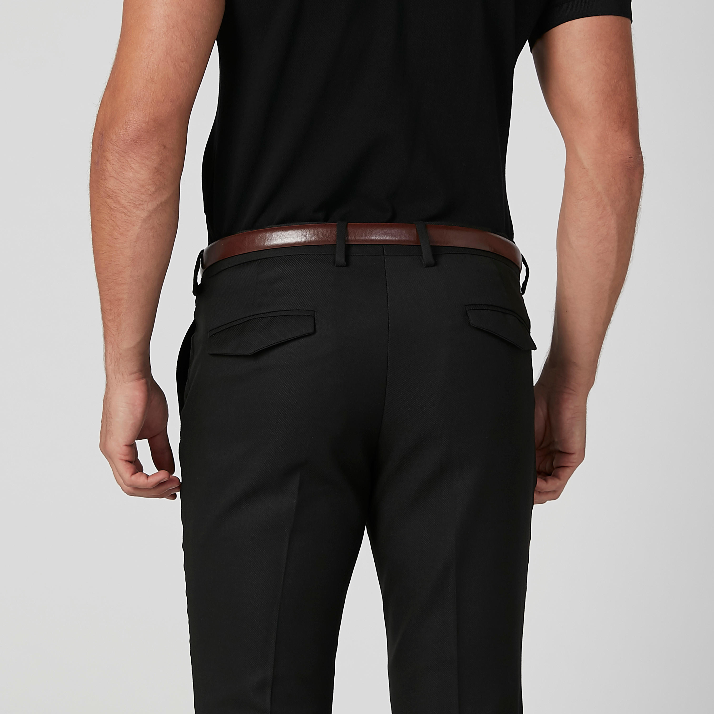 Full Length Plain Formal Trousers with Pocket Detail and Belt Loops-men-clothing-bottoms-trousersandchinos-trousers-image-6