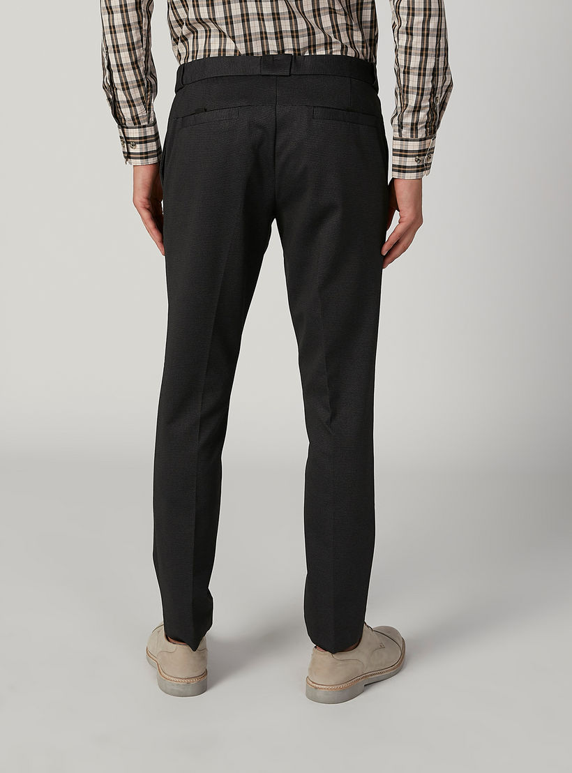 بنطلون سكيني بارز الملمس بخصر متوسط الارتفاع وجيوب-men-clothing-bottoms-trousersandchinos-trousers-image-2
