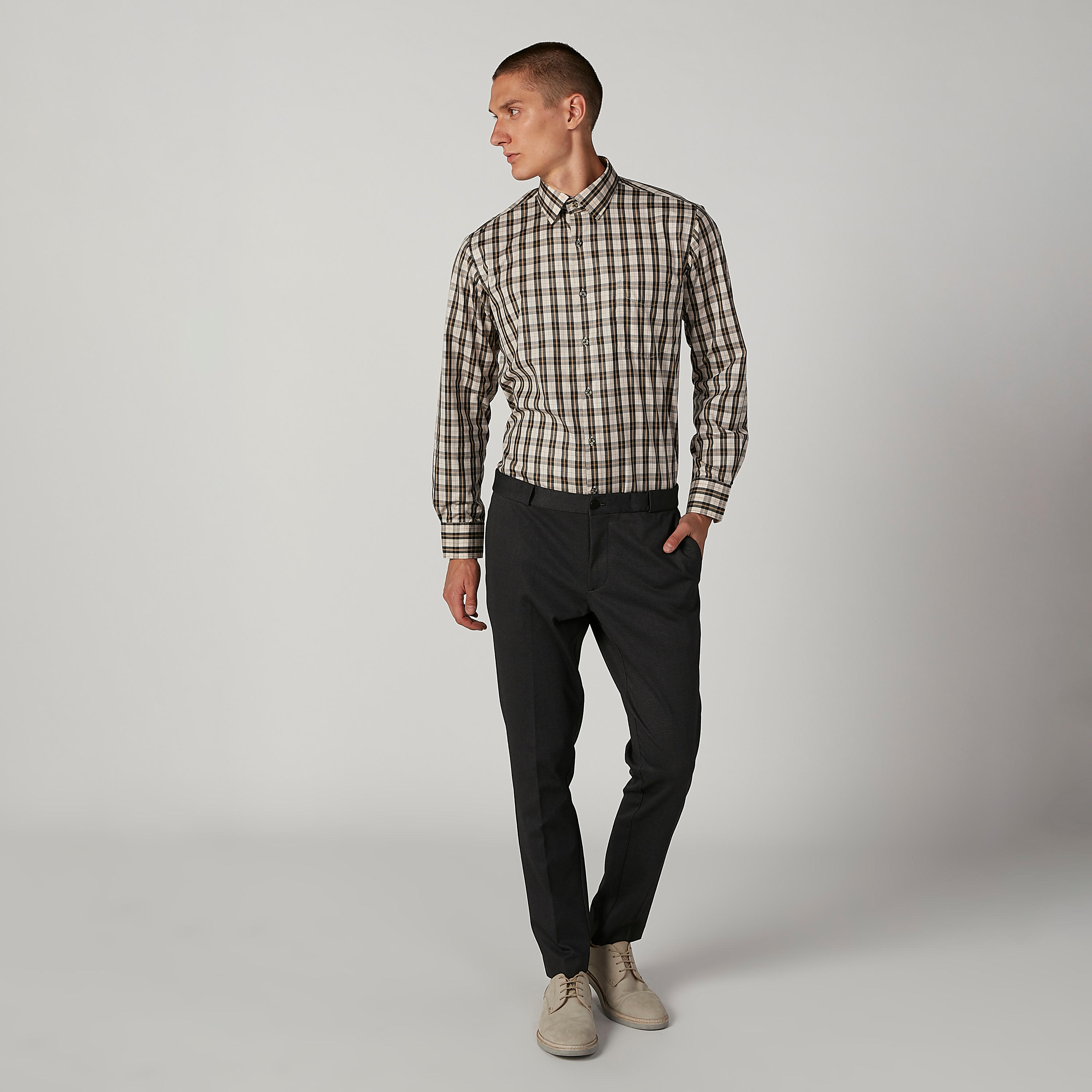 بنطلون سكيني بارز الملمس بخصر متوسط الارتفاع وجيوب-men-clothing-bottoms-trousersandchinos-trousers-image-4