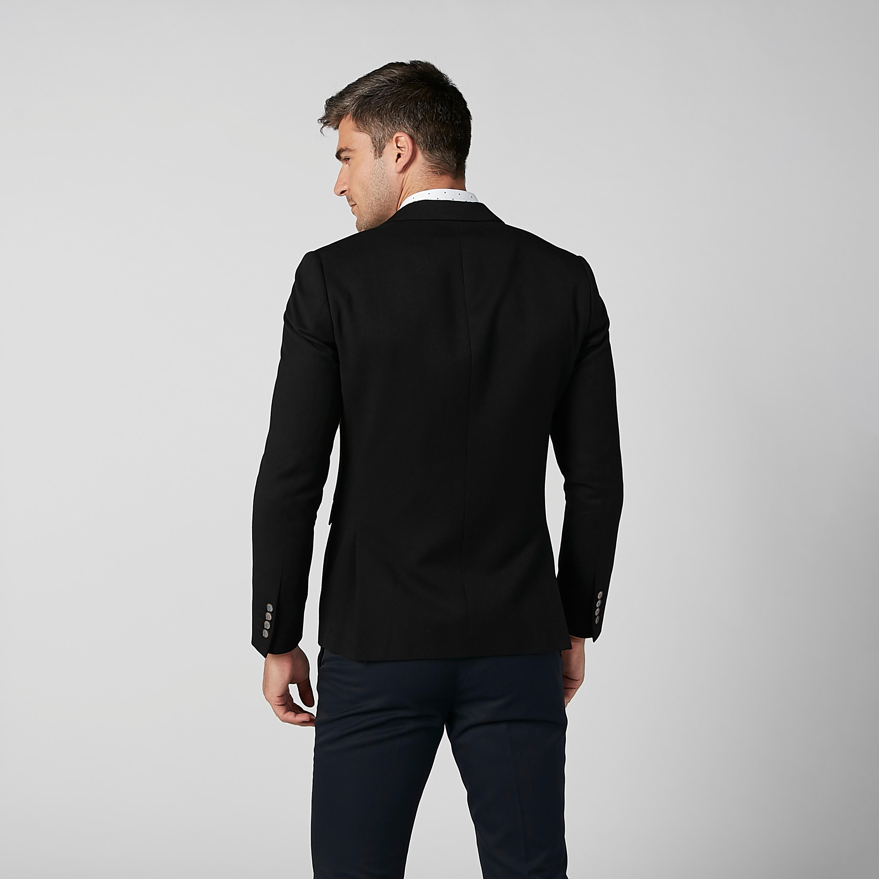 Slim Fit Plain Formal Blazer with Notched Lapel and Flap Pockets-men-winterwear-jacketsandblazers-image-4