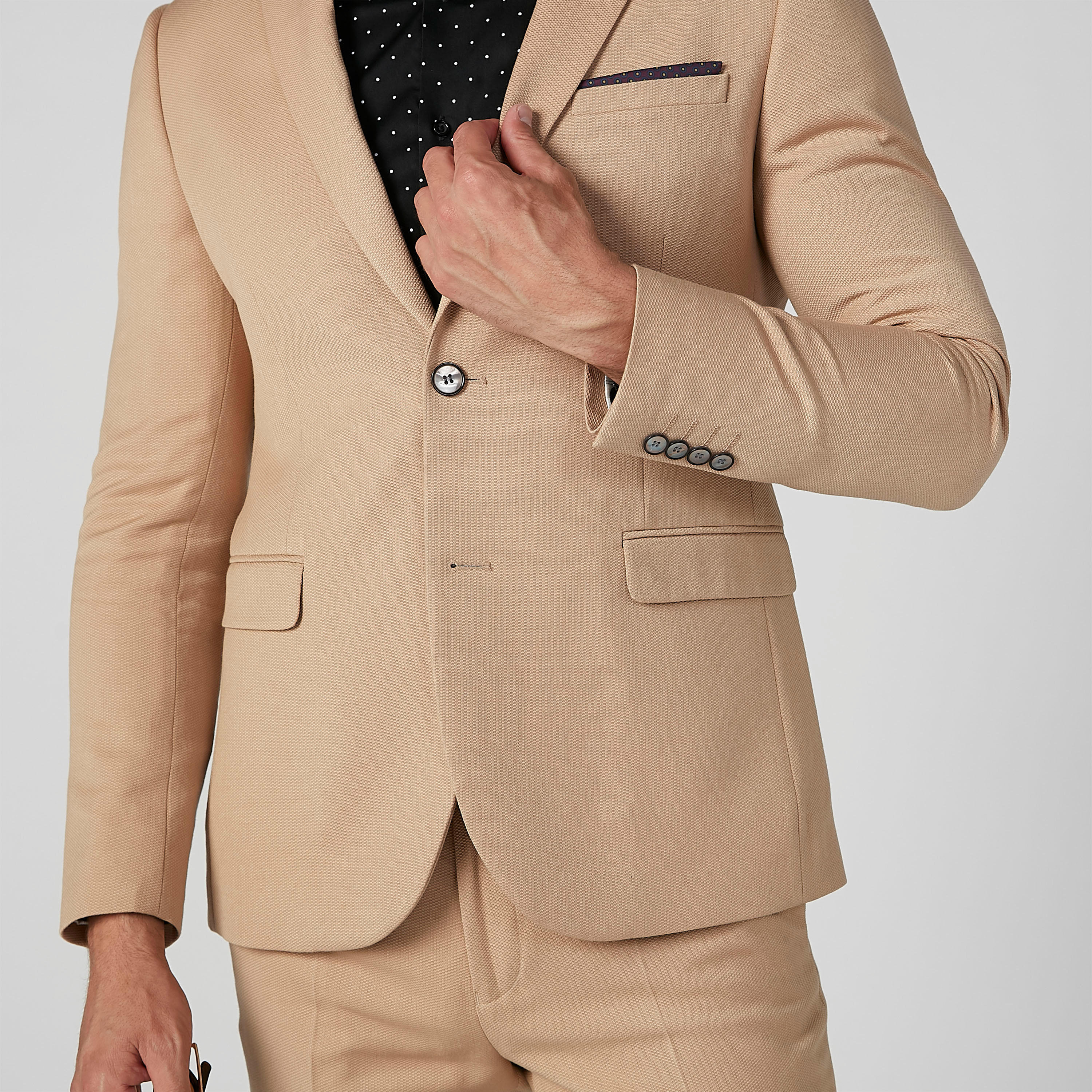 بليزر رسمي بارز الملمس بقصّة سليم وجيوب بطيّة-men-winterwear-jacketsandblazers-image-6