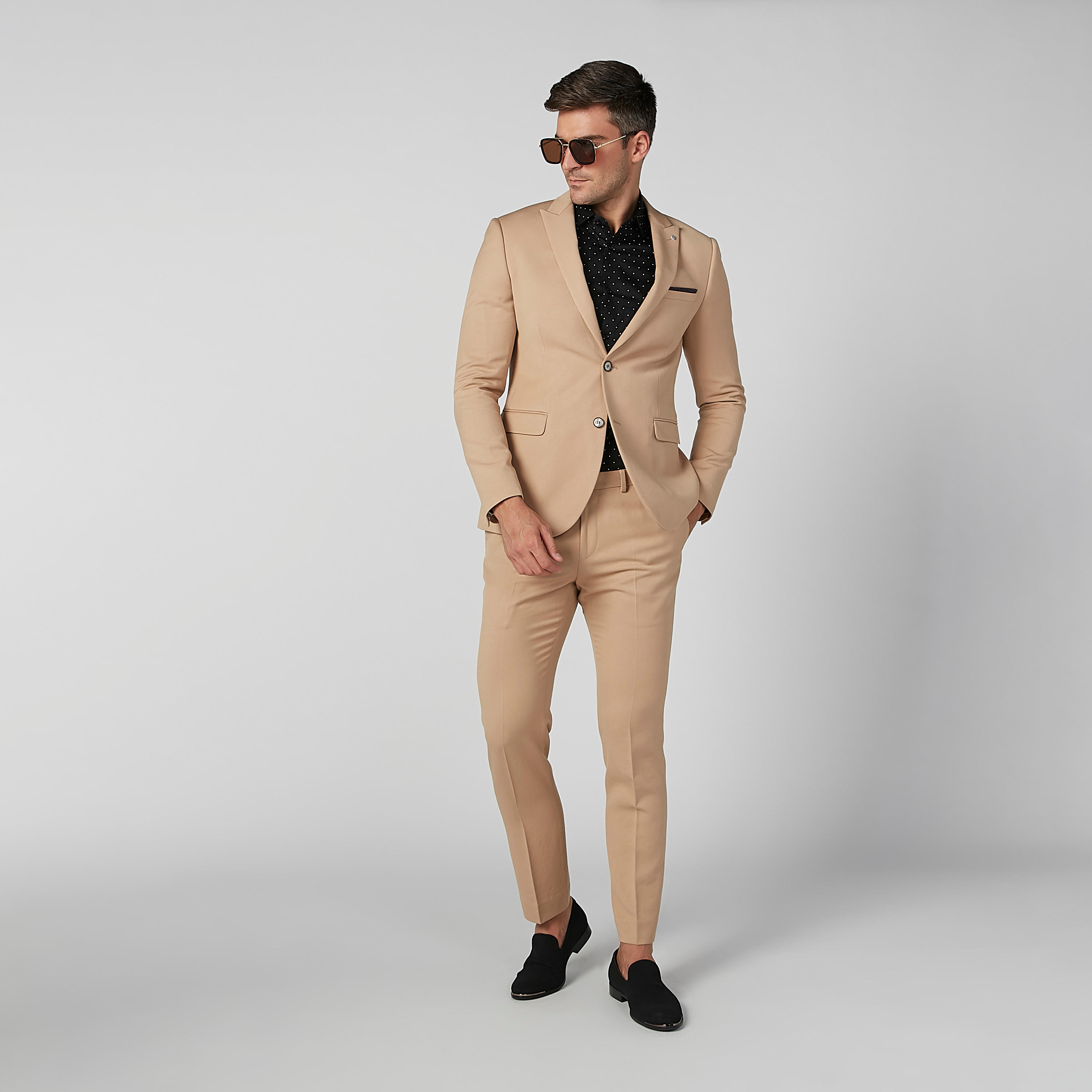 بنطال رسمي طويل بارز الملمس بجيوب وحلقات للحزام-men-clothing-bottoms-trousersandchinos-trousers-image-2