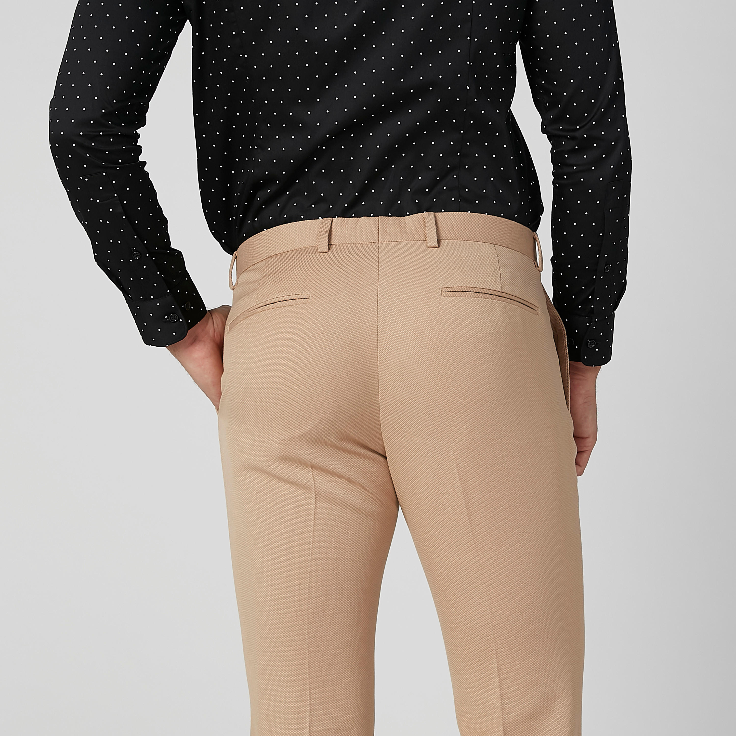 بنطال رسمي طويل بارز الملمس بجيوب وحلقات للحزام-men-clothing-bottoms-trousersandchinos-trousers-image-5