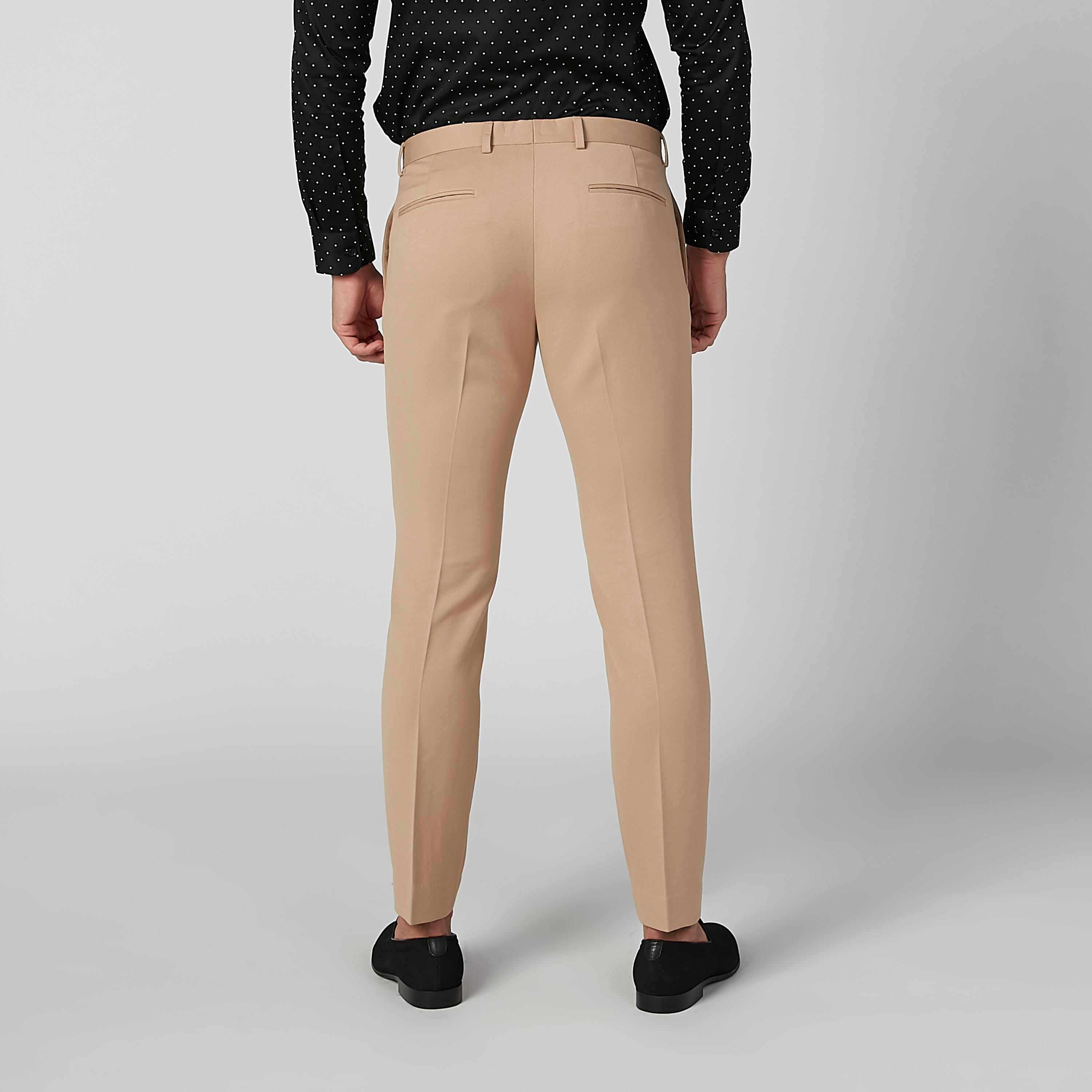 بنطال رسمي طويل بارز الملمس بجيوب وحلقات للحزام-men-clothing-bottoms-trousersandchinos-trousers-image-6