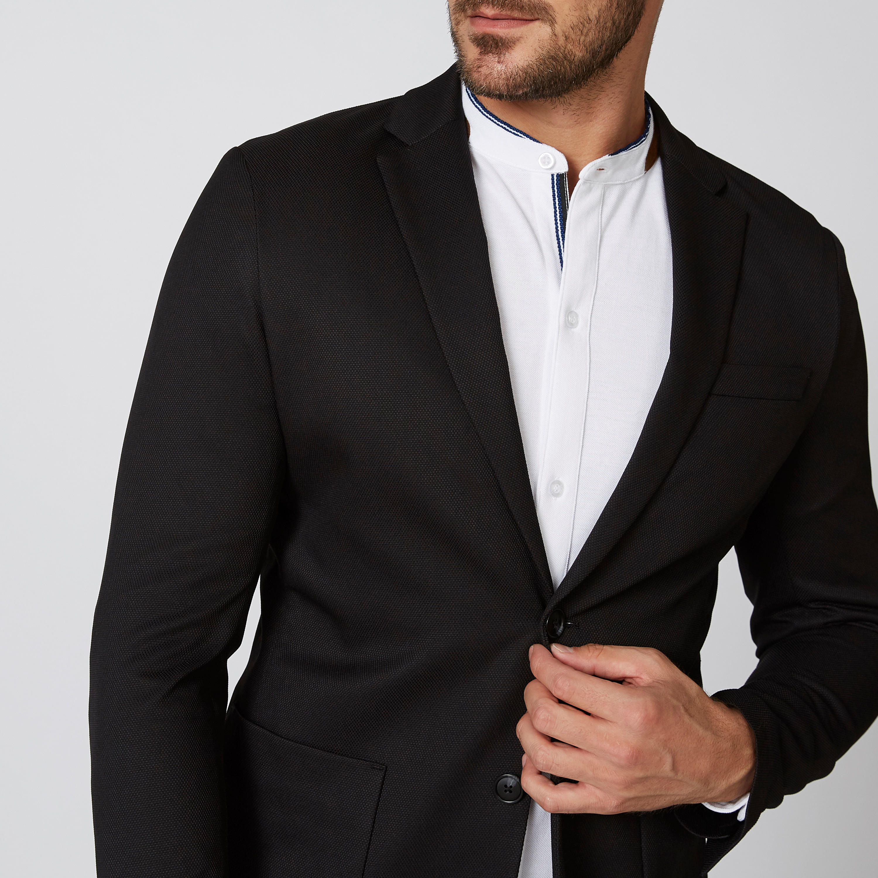بليزر سليم بارز الملمس بياقة طويلة وأكمام طويلة-men-winterwear-jacketsandblazers-image-4