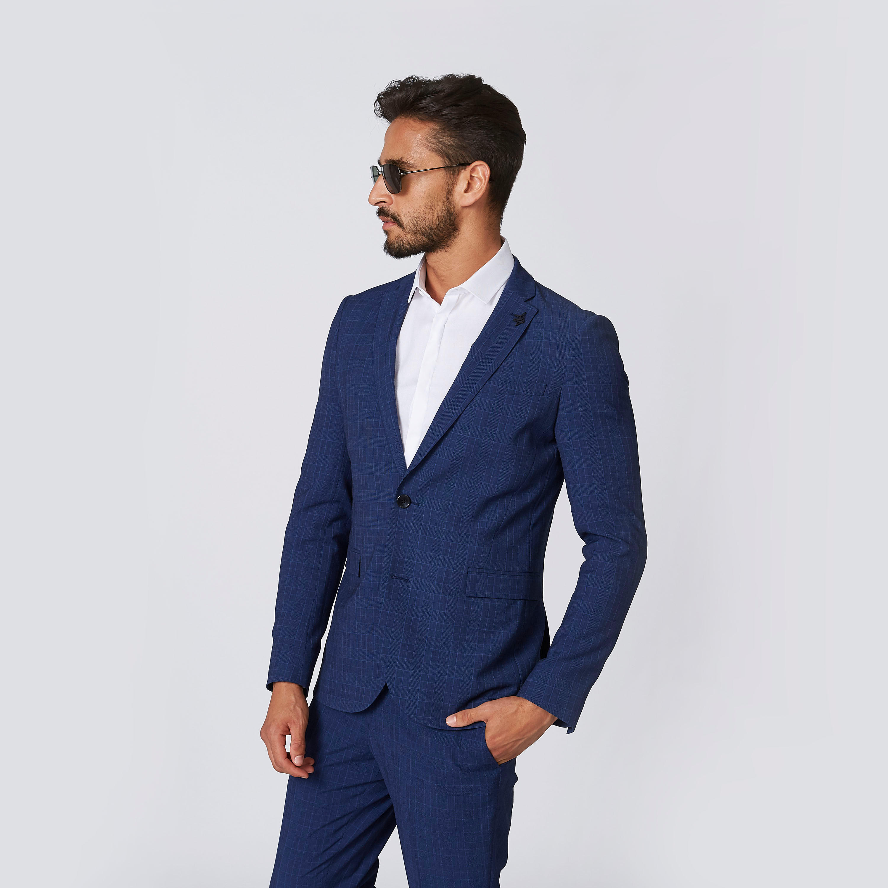 بليزر كاروهات بقصّة سكيني وياقة طويلة وأكمام طويلة-men-winterwear-jacketsandblazers-image-3