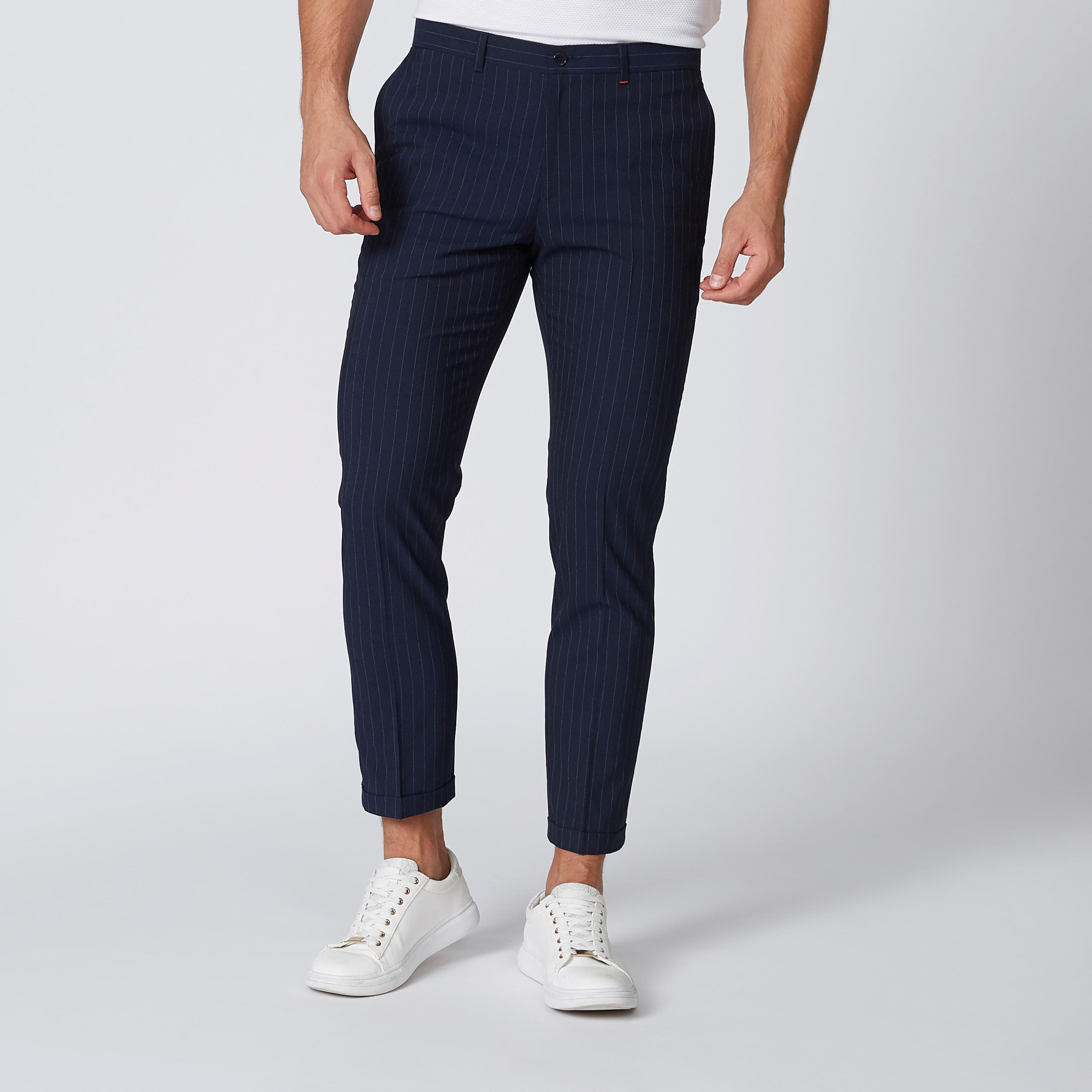 بنطلون مقلّم بقصّة سليم وخصر متوسط الارتفاع وجيوب-men-clothing-bottoms-trousersandchinos-trousers-image-4