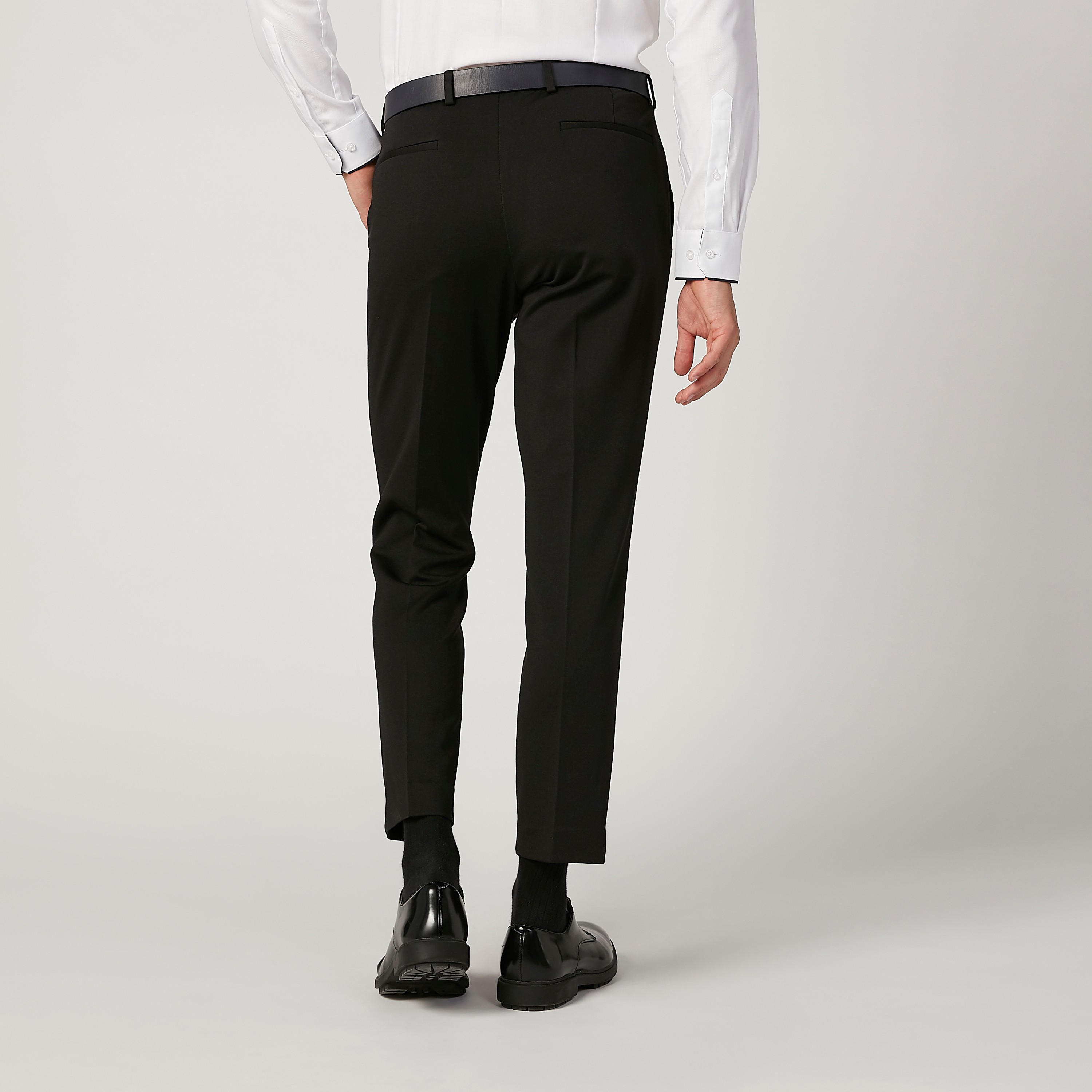 بنطلون سليم سادة بخصر متوسط الارتفاع وجيوب-men-clothing-bottoms-trousersandchinos-trousers-image-4