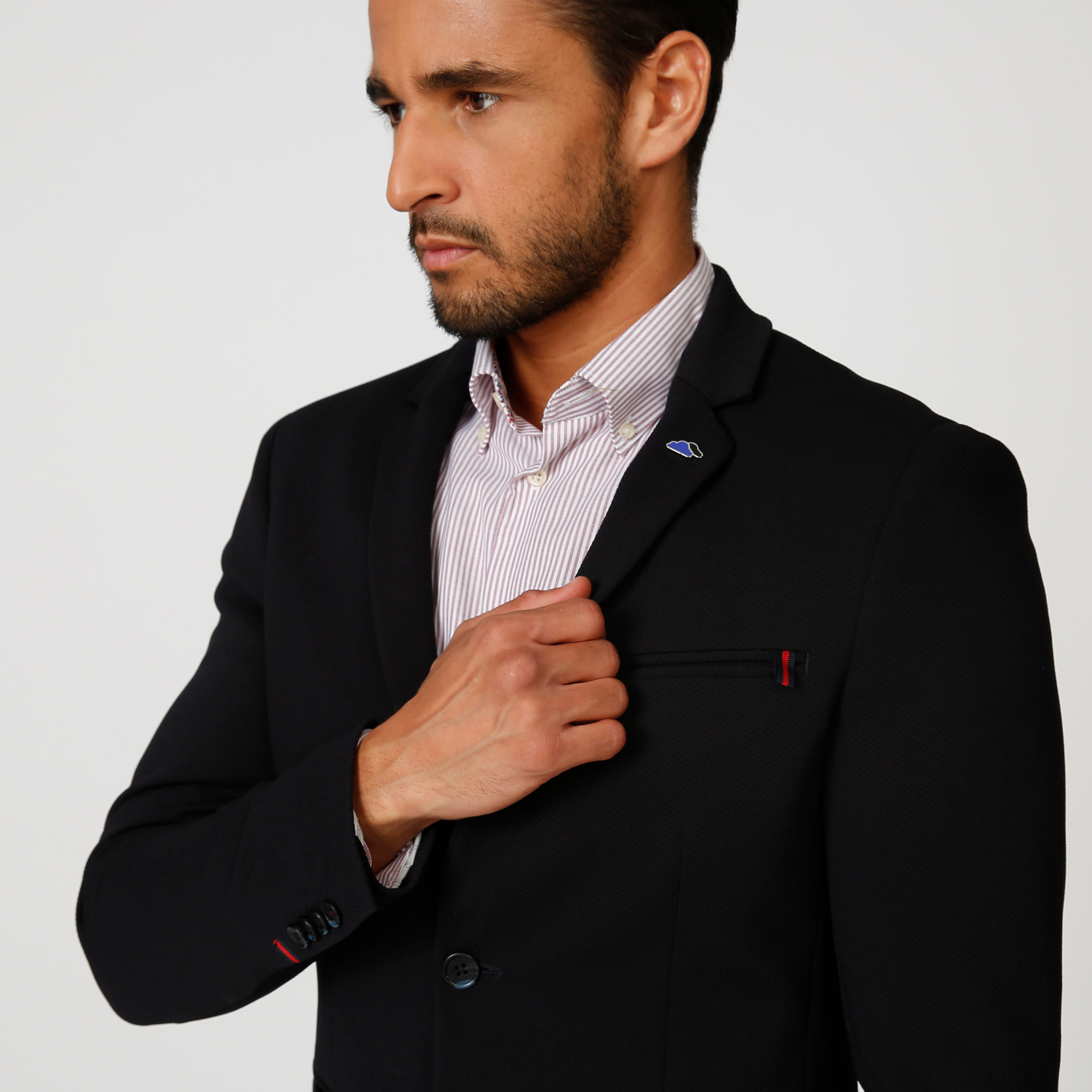 جاكيت سكيني بارز الملمس بياقة طويلة وأكمام طويلة-men-winterwear-jacketsandblazers-image-3