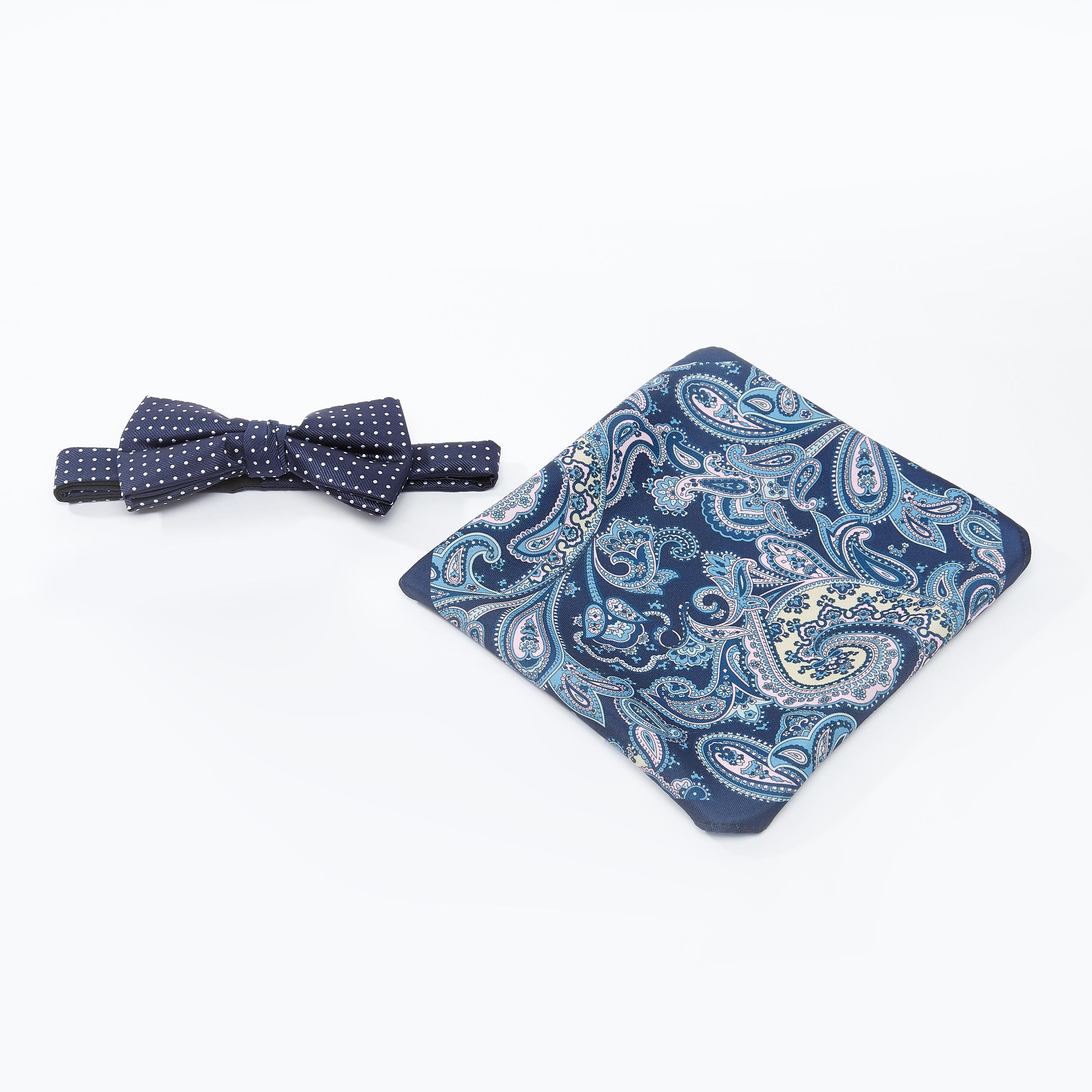 طقم بابيون ومنديل جيب بطبعات منقّطة-men-tiesandcufflinks-pocketsquares-image-4