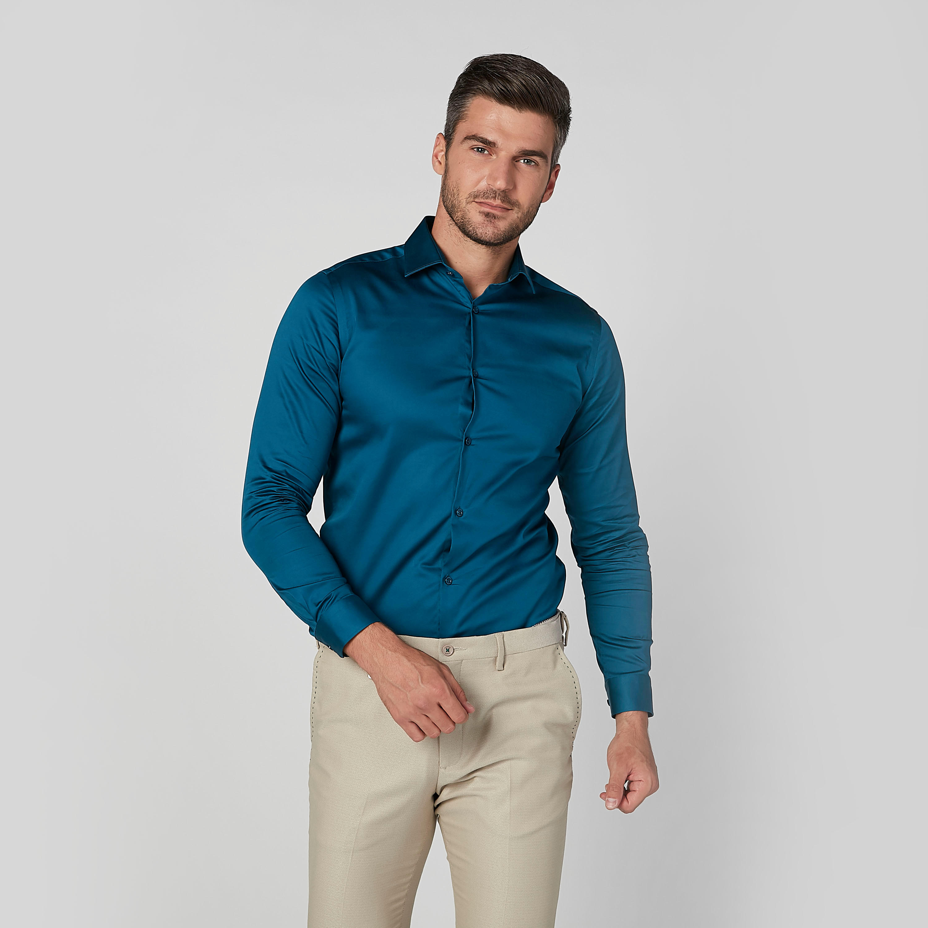 قميص سادة بأكمام طويلة وياقة واسعة-men-clothing-shirts-image-6