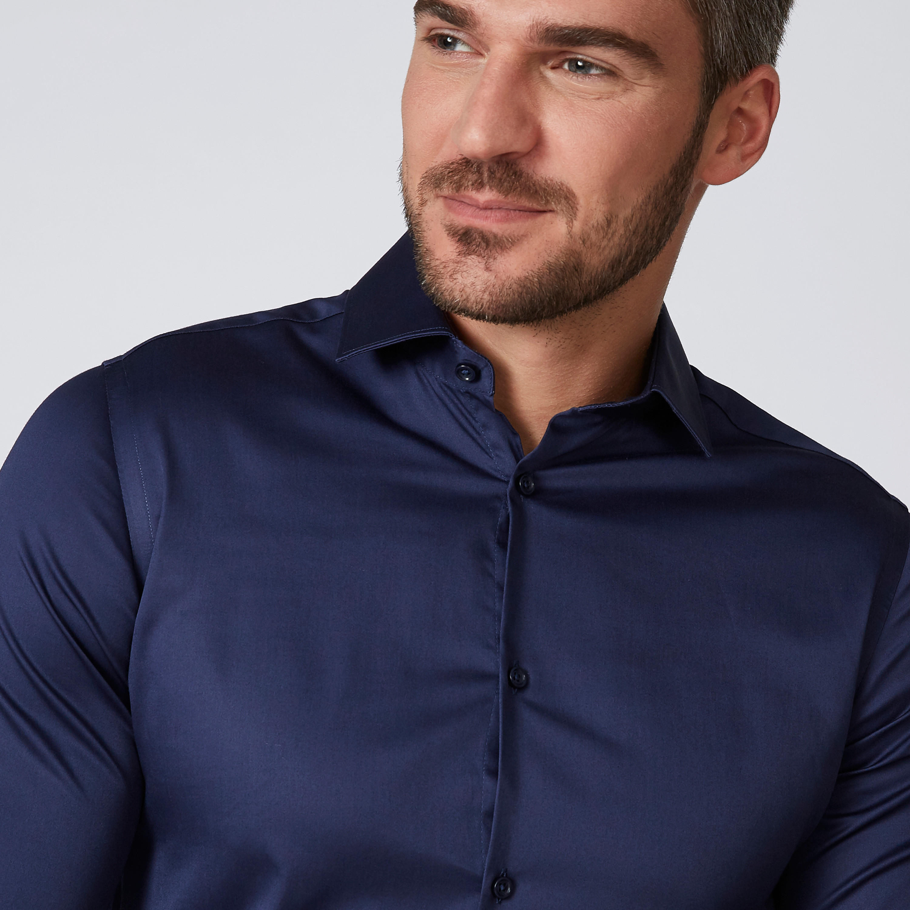 Plain Shirt with Long Sleeves and Complete Placket-men-clothing-shirts-image-4
