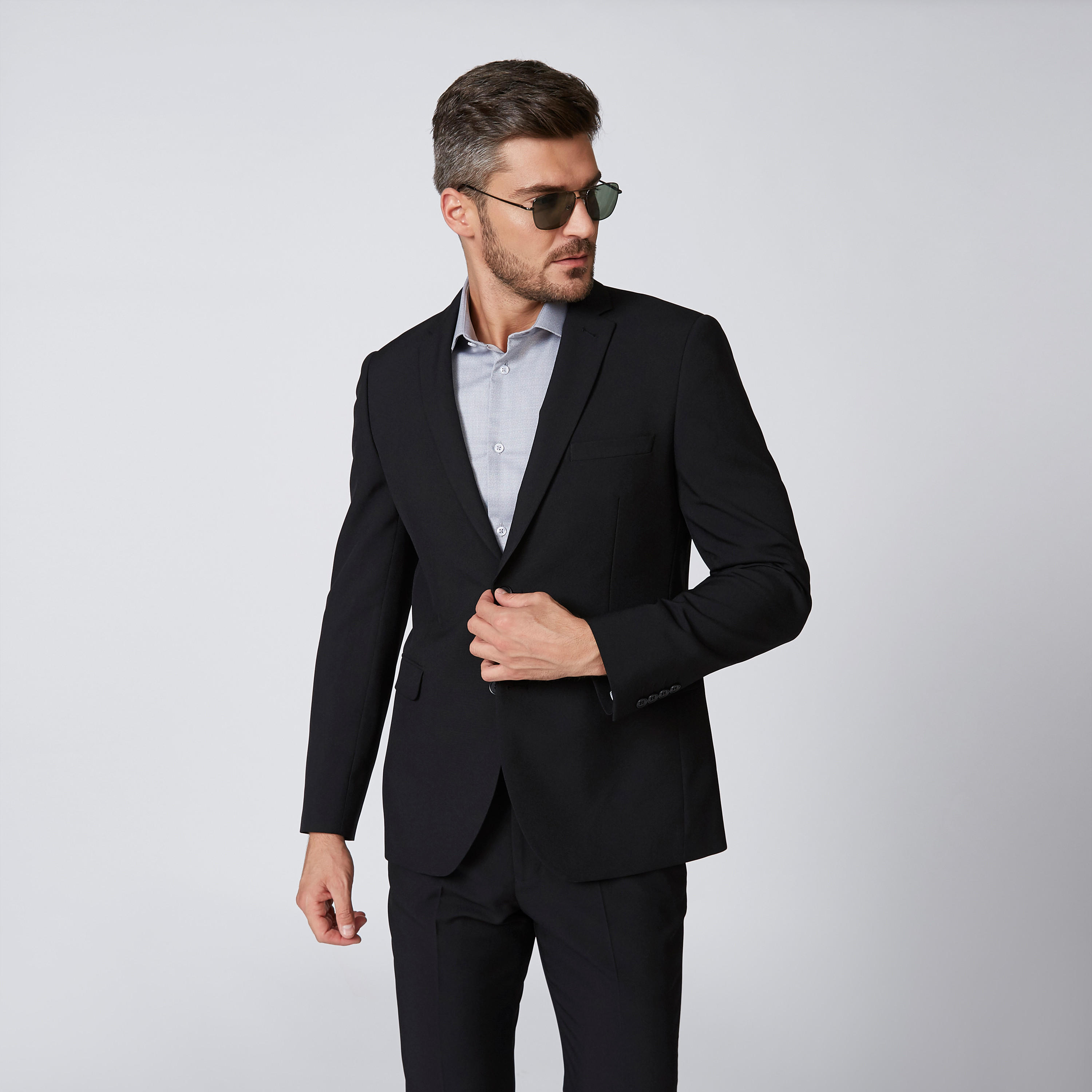 بليزر سادة بياقة طويلة وأكمام طويلة-men-winterwear-jacketsandblazers-image-1