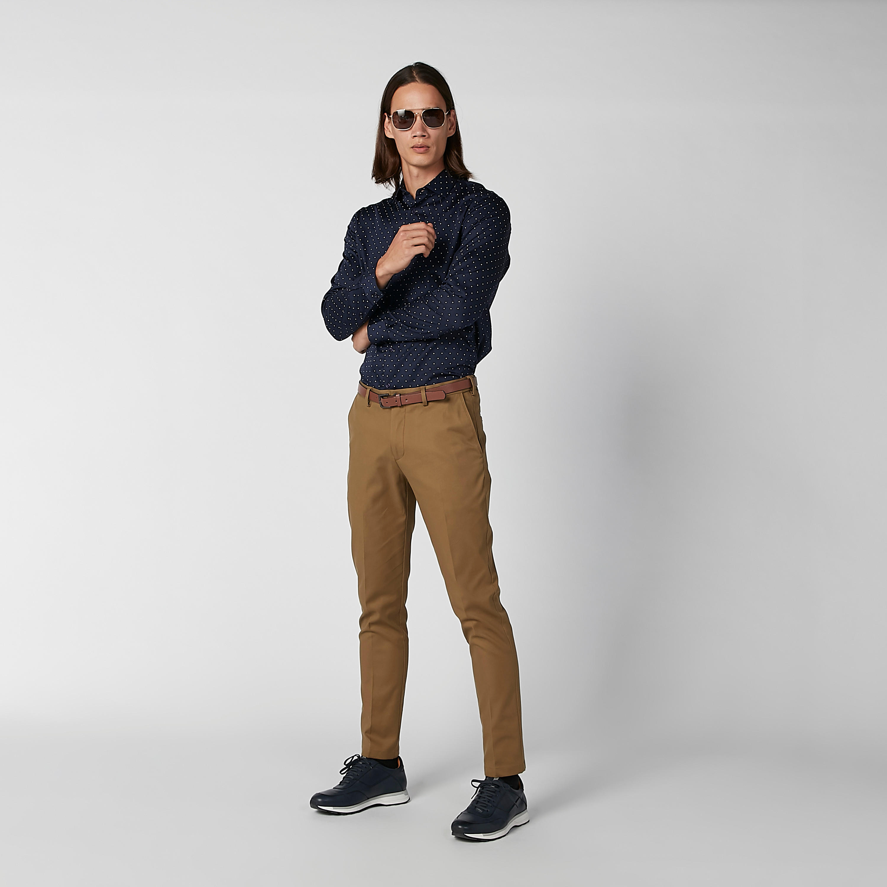 قميص بقصّة سليم وياقة عاديّة وأكمام طويلة وطبعات-men-clothing-shirts-image-1