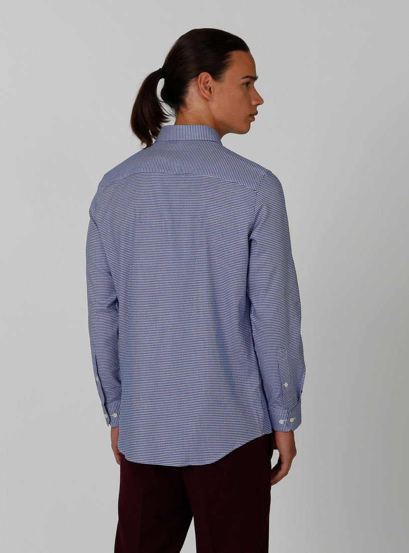 قميص مستدام كاروهات بأكمام طويلة وجيب على الصدر -men-clothing-shirts-image-4