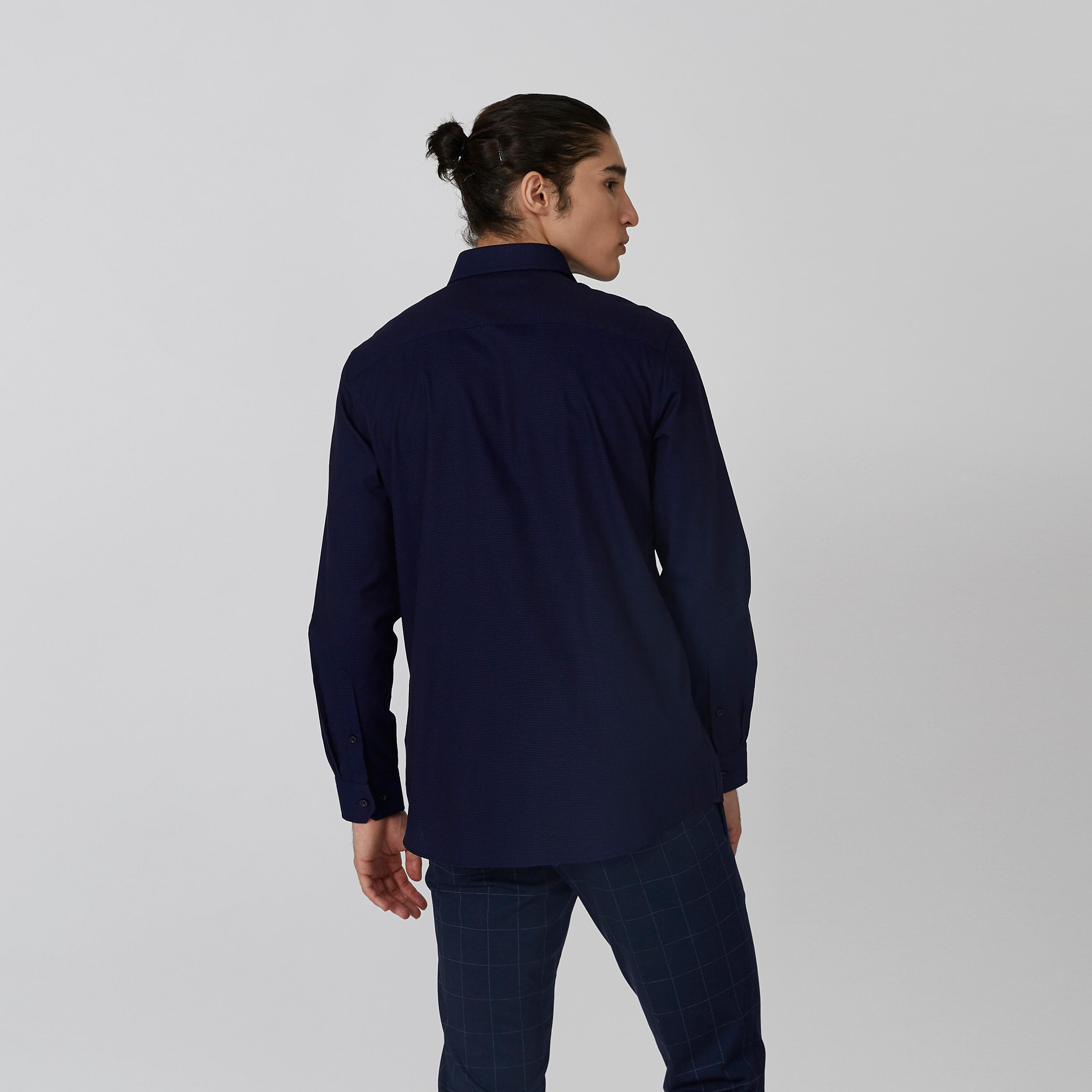 قميص رسمي مستدام بارز الملمس بأكمام طويلة -men-clothing-shirts-image-2