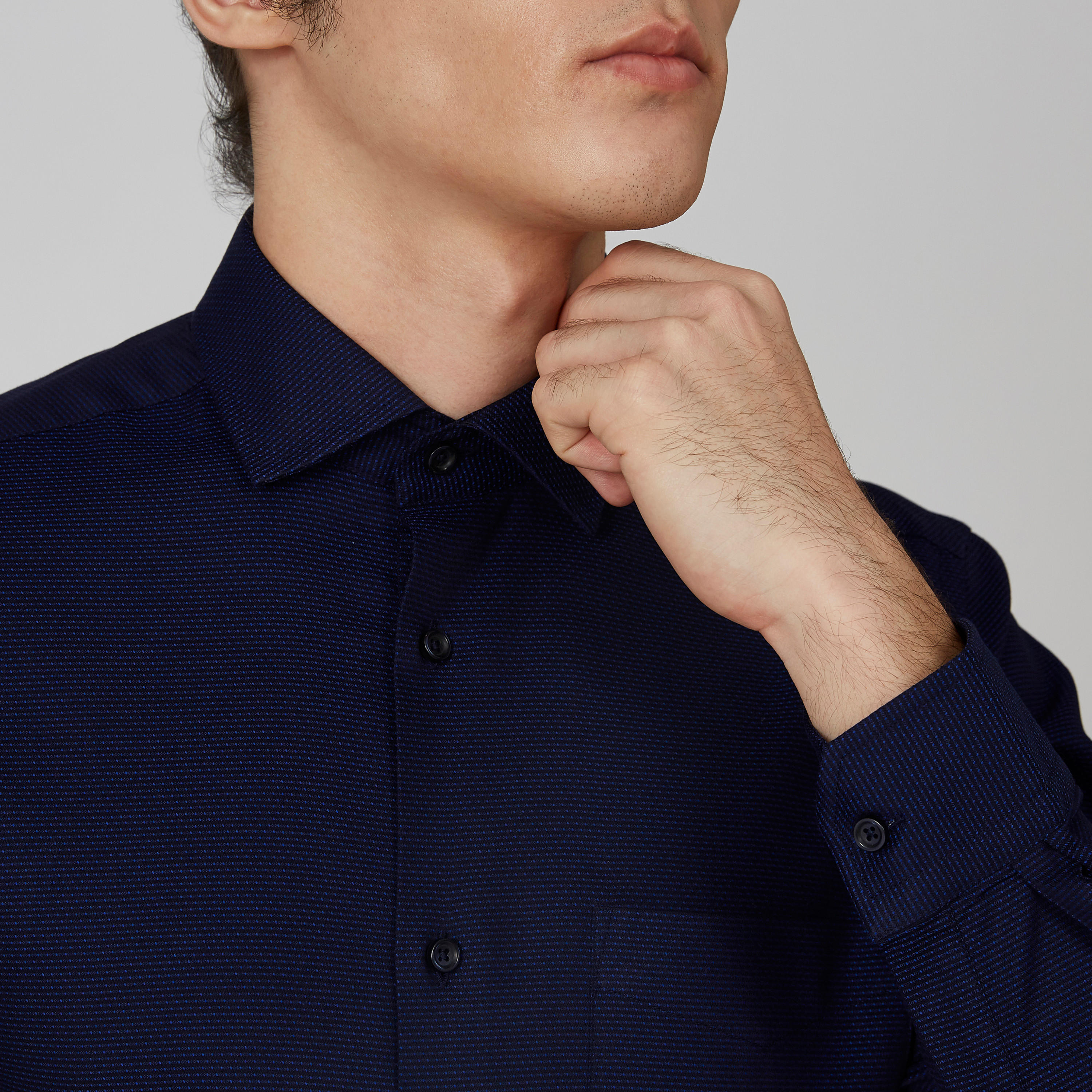 قميص رسمي مستدام بارز الملمس بأكمام طويلة -men-clothing-shirts-image-3
