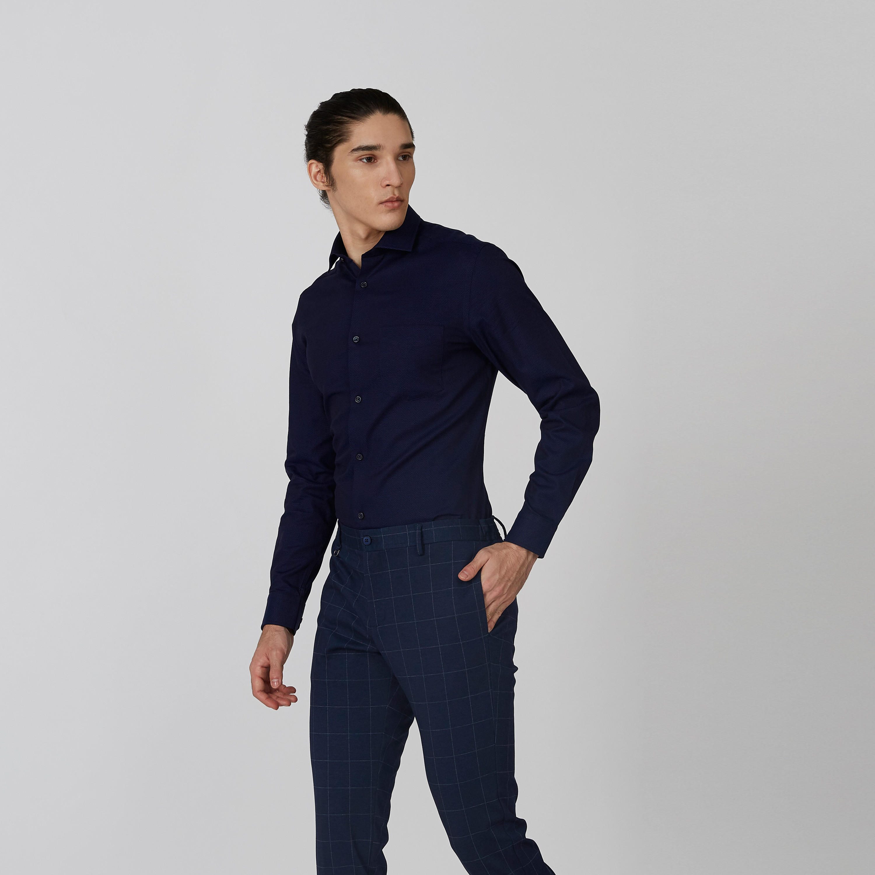 قميص رسمي مستدام بارز الملمس بأكمام طويلة -men-clothing-shirts-image-4