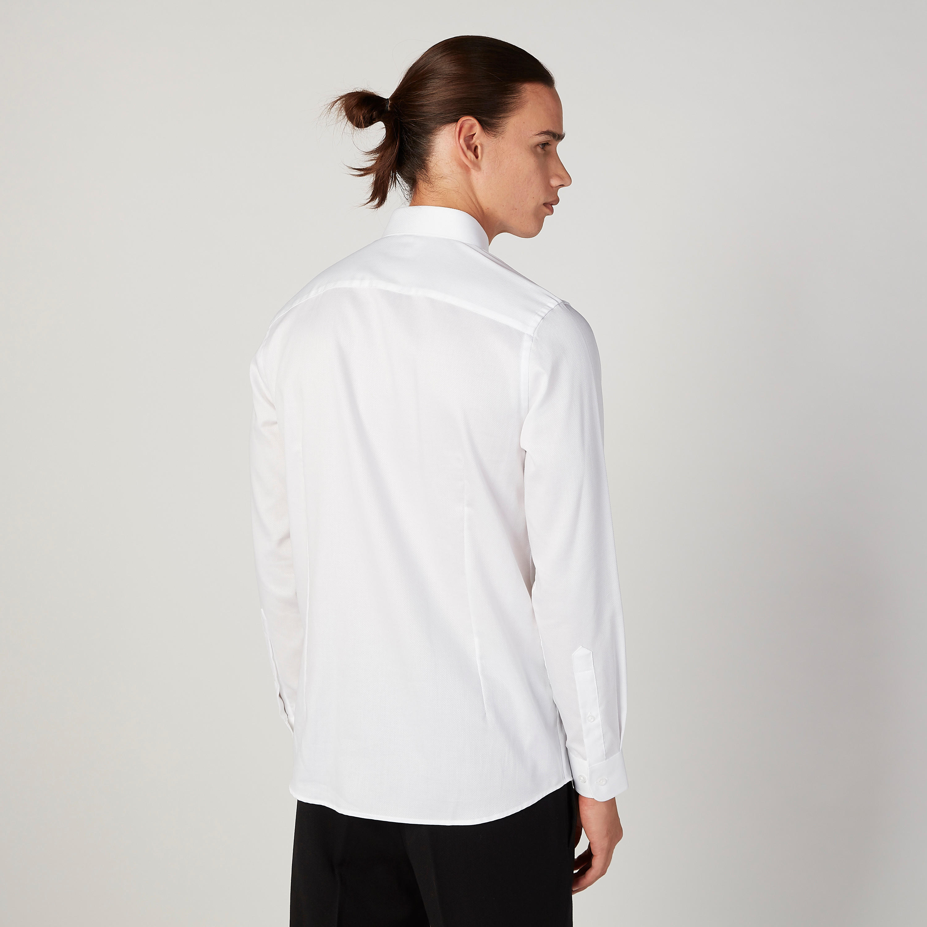 Textured Formal Shirt with Spread Collar and Long Sleeves-men-clothing-shirts-image-3