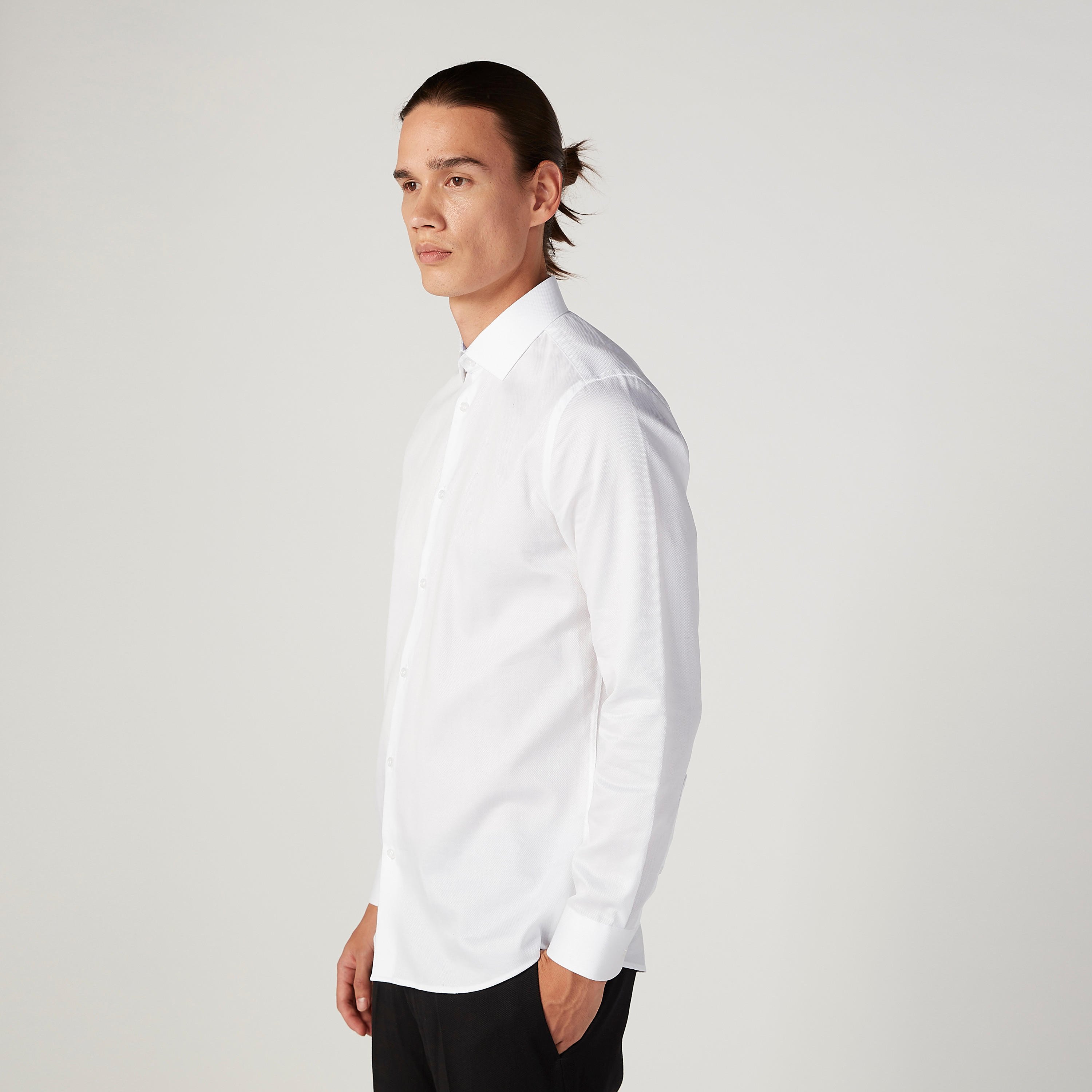 Textured Formal Shirt with Spread Collar and Long Sleeves-men-clothing-shirts-image-4