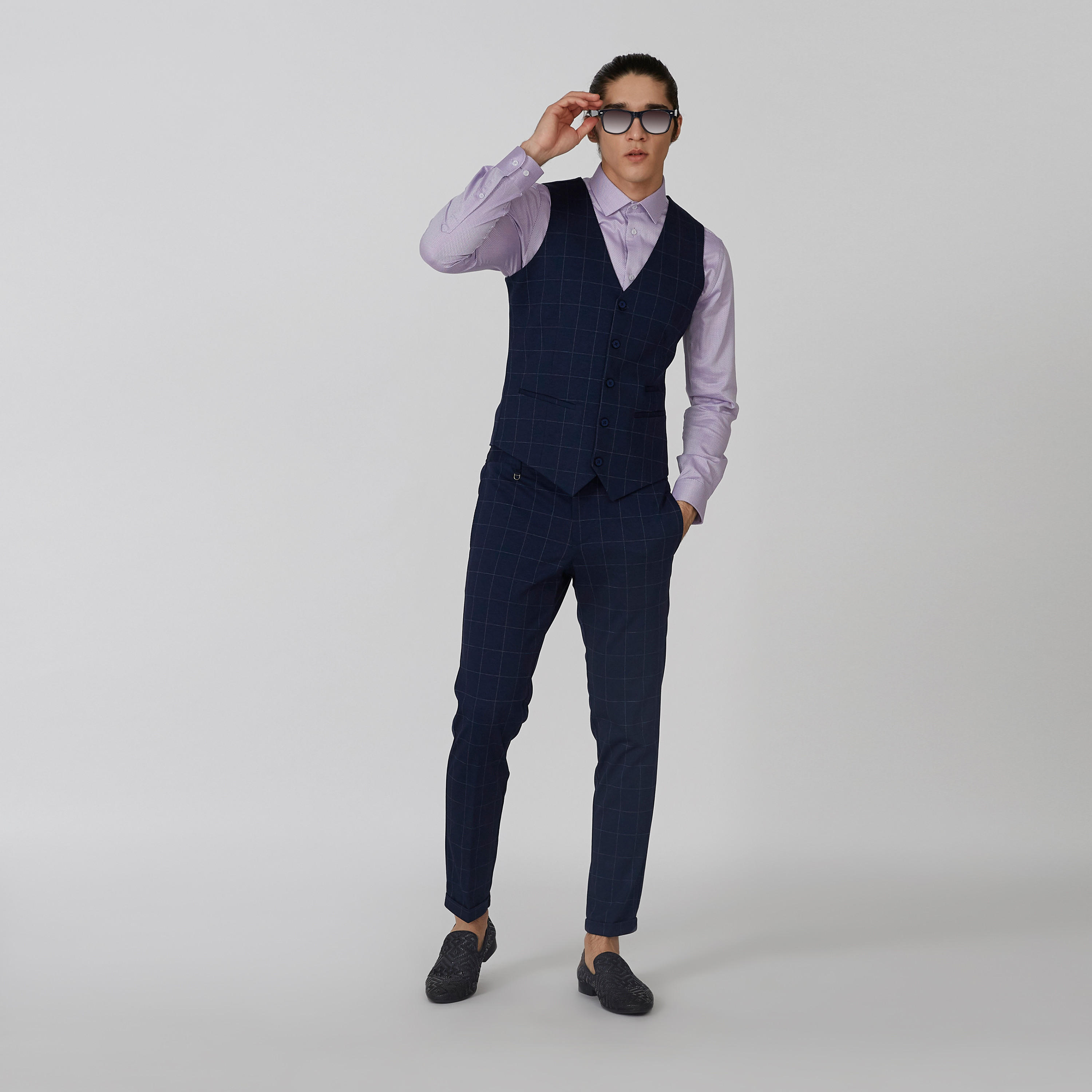 Textured Shirt with Spread Collar and Long Sleeves-men-clothing-shirts-image-5