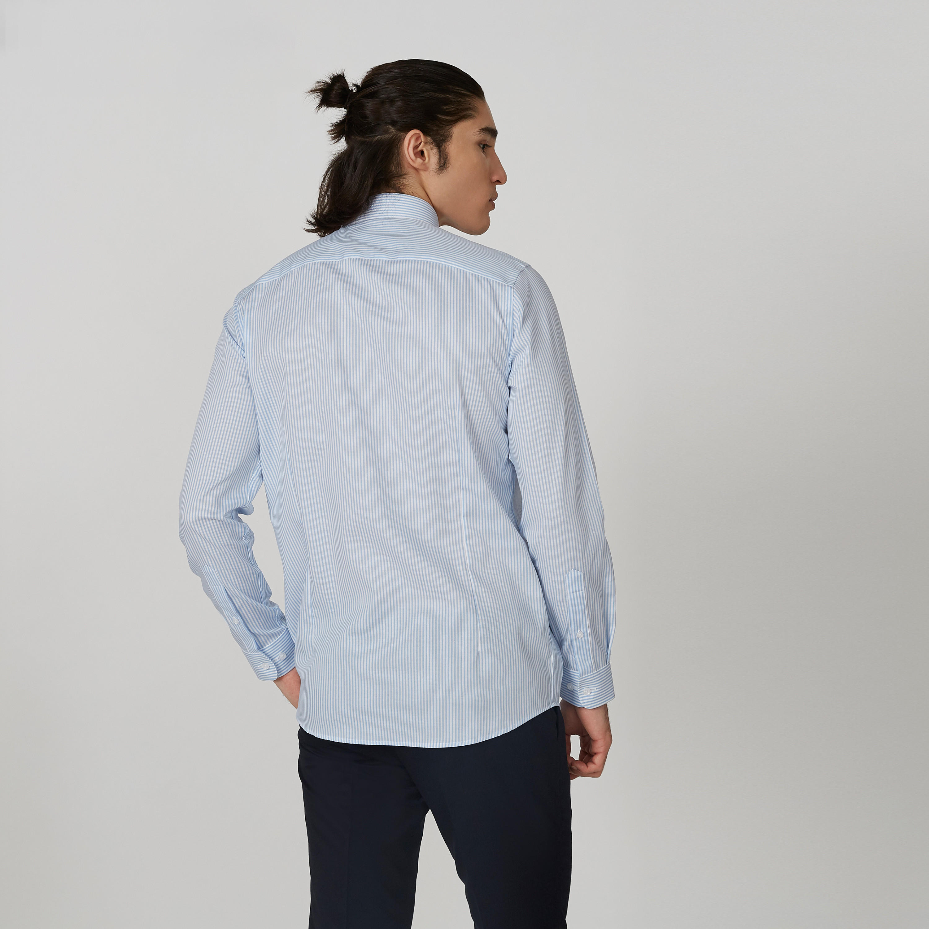 قميص مخطط بياقة عاديّة وأكمام طويلة-men-clothing-shirts-image-2