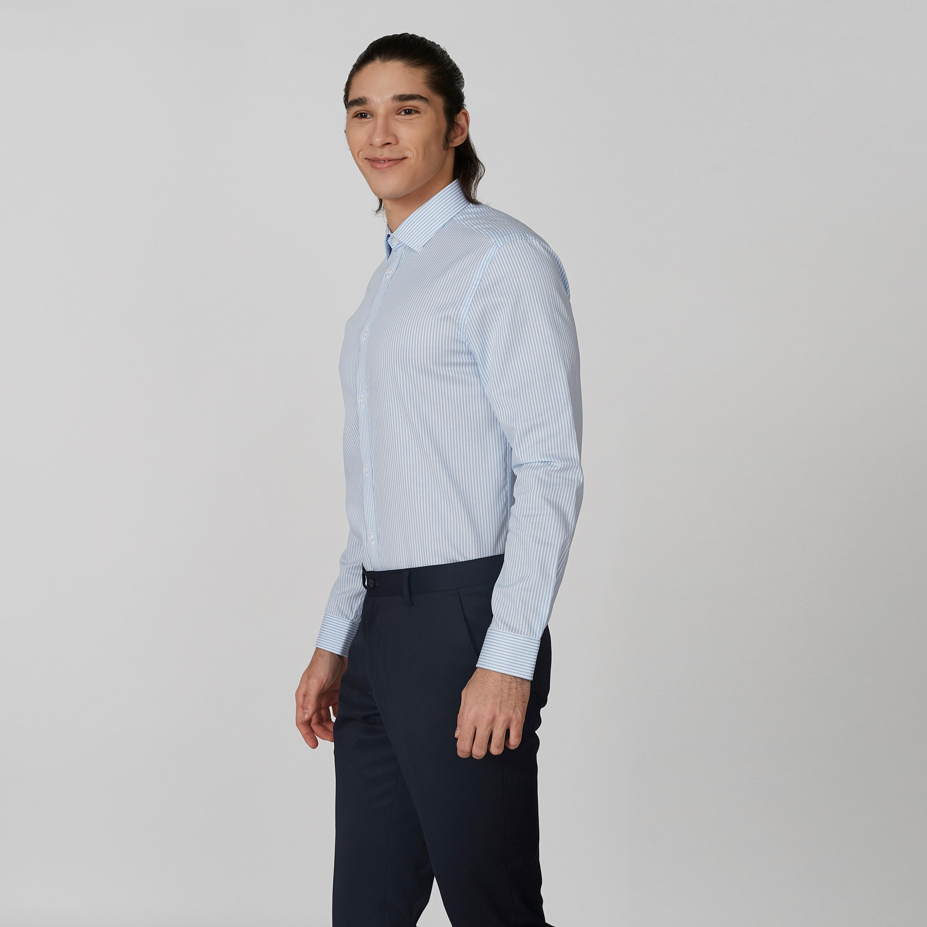 قميص مخطط بياقة عاديّة وأكمام طويلة-men-clothing-shirts-image-3