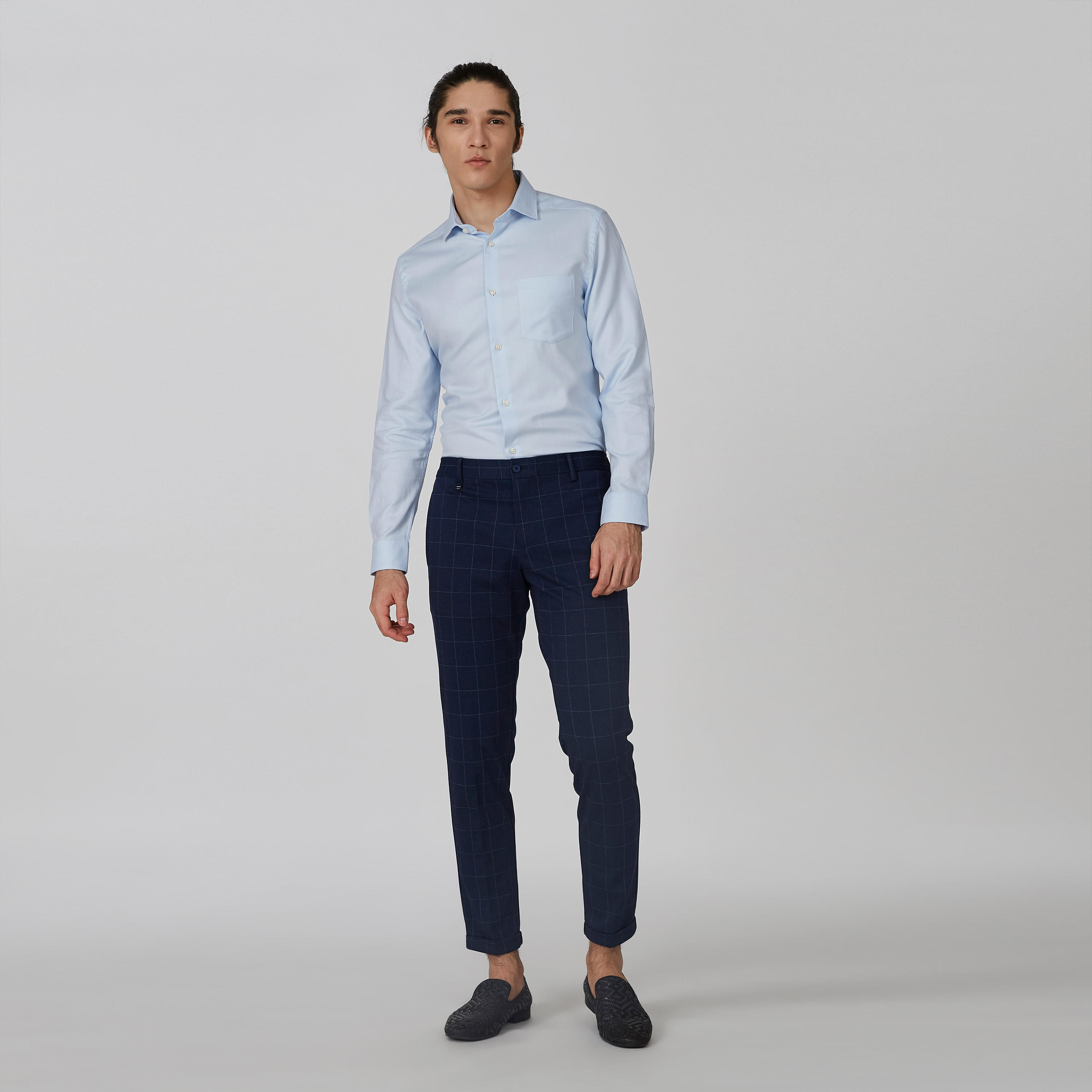 قميص رسمي مستدام بارز الملمس بأكمام طويلة -men-clothing-shirts-image-2