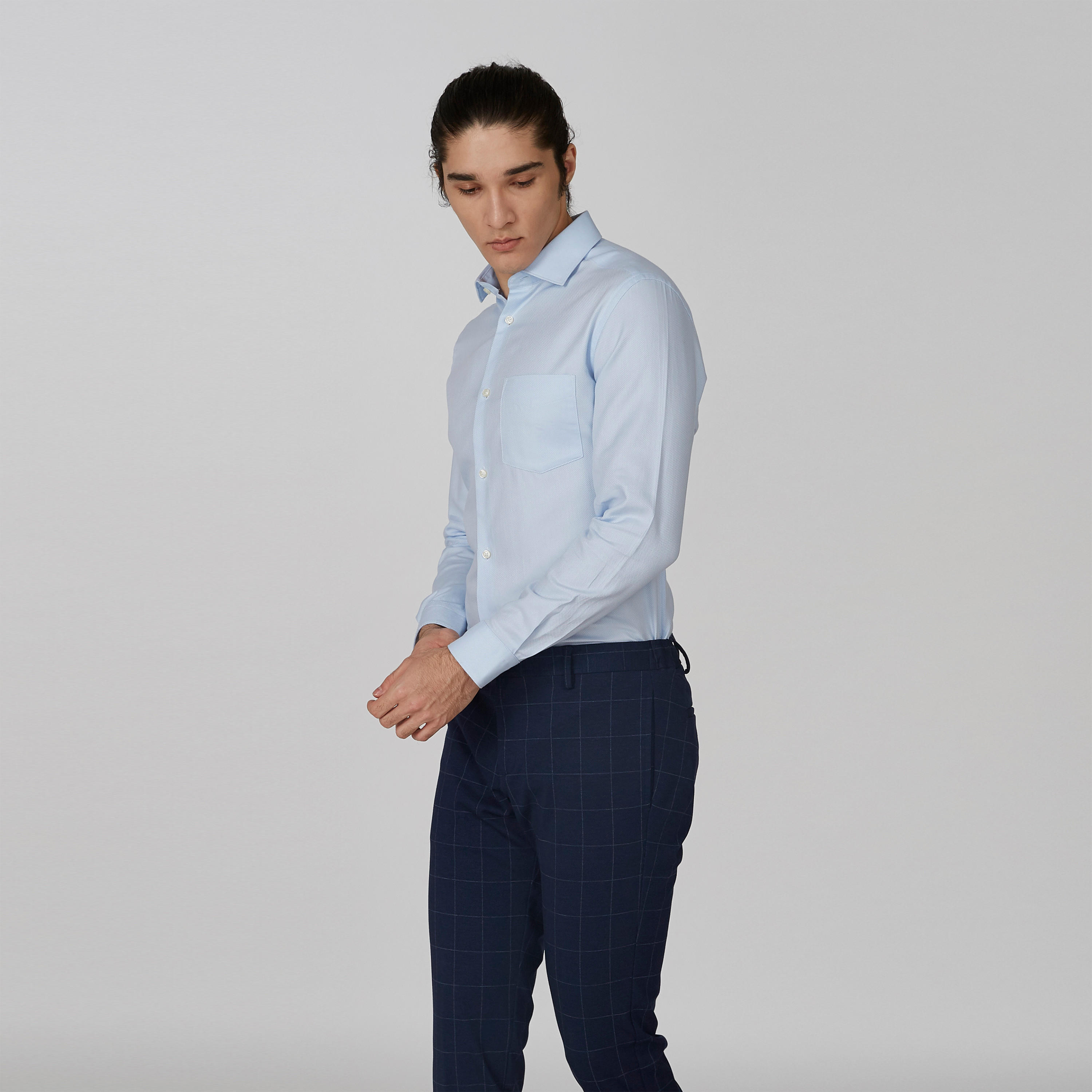 قميص رسمي مستدام بارز الملمس بأكمام طويلة -men-clothing-shirts-image-4