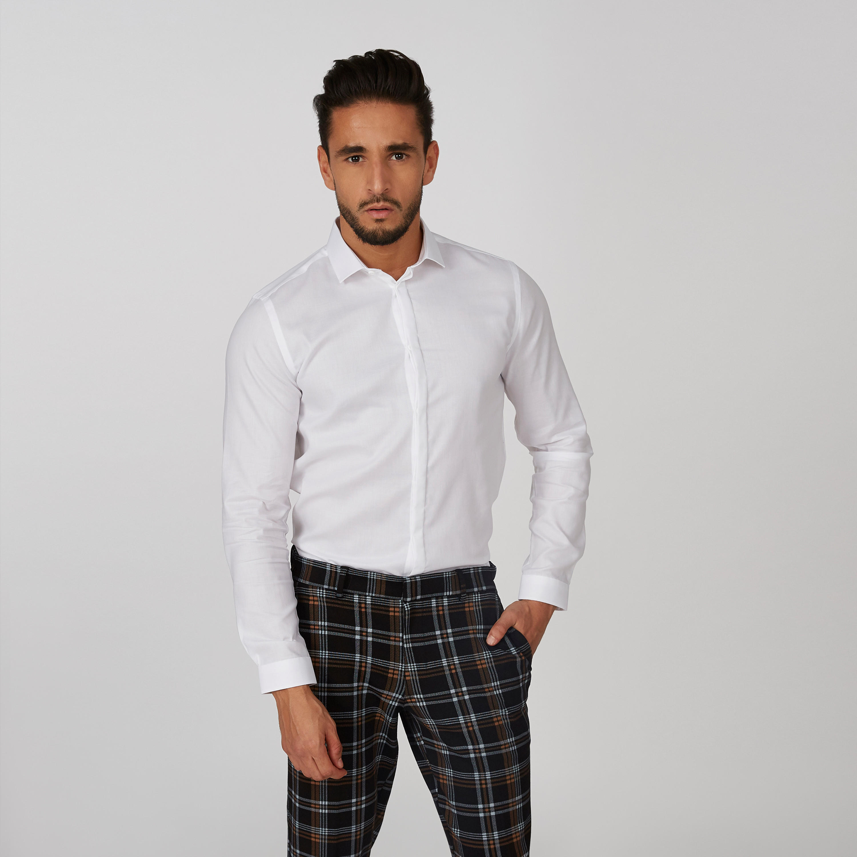 قميص رسمي سادة بياقة عاديّة وأكمام طويلة-men-clothing-shirts-image-1