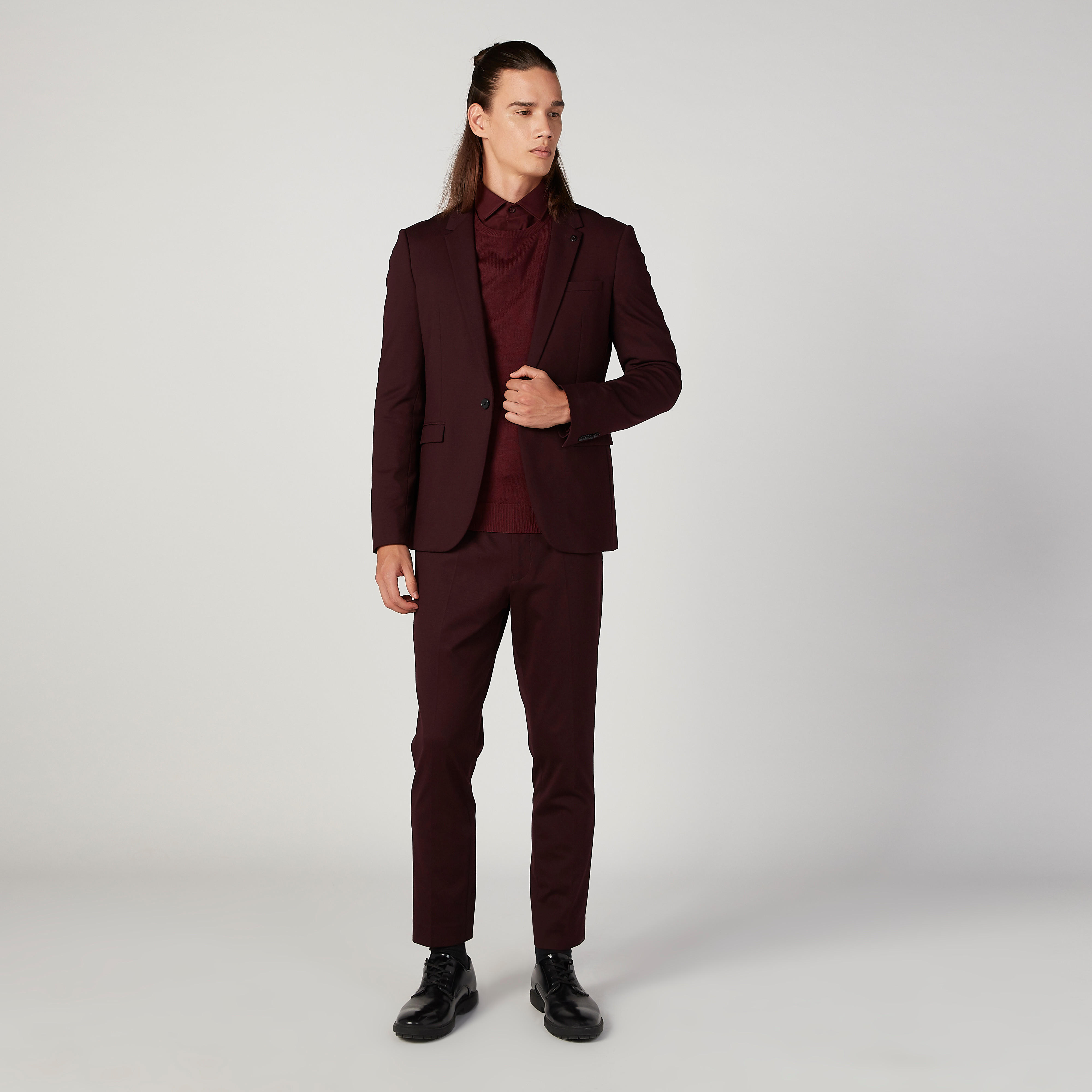 قميص مستدام سادة بياقة عاديّة وأكمام طويلة -men-clothing-shirts-image-2