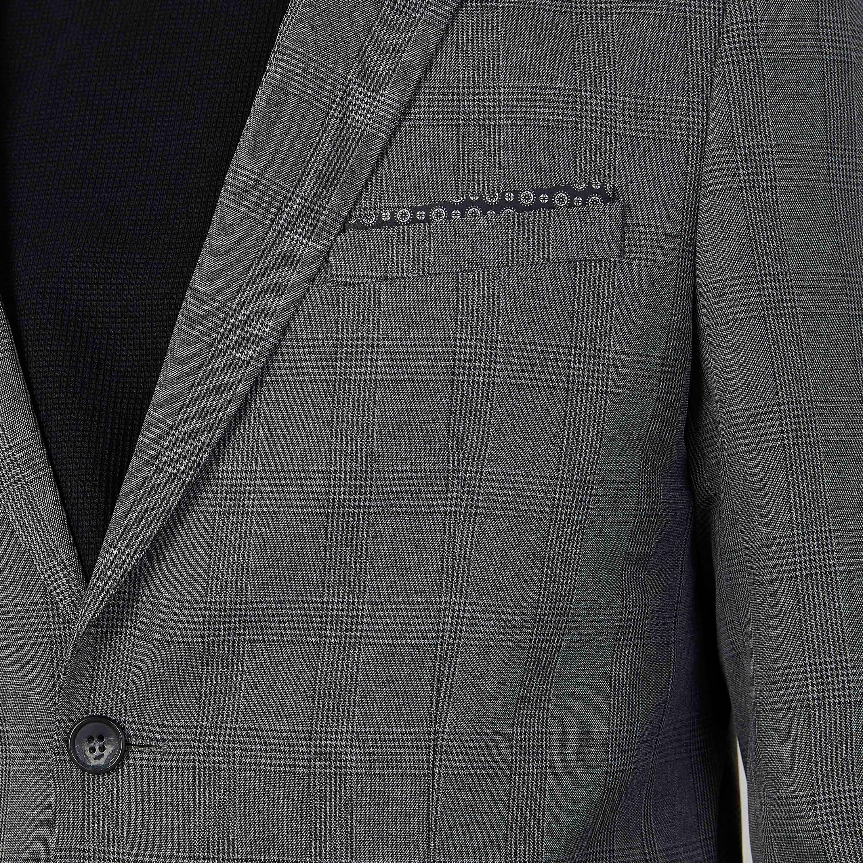 Slim Fit Textured Blazer with Notched Lapel and Long Sleeves-men-winterwear-jacketsandblazers-image-3