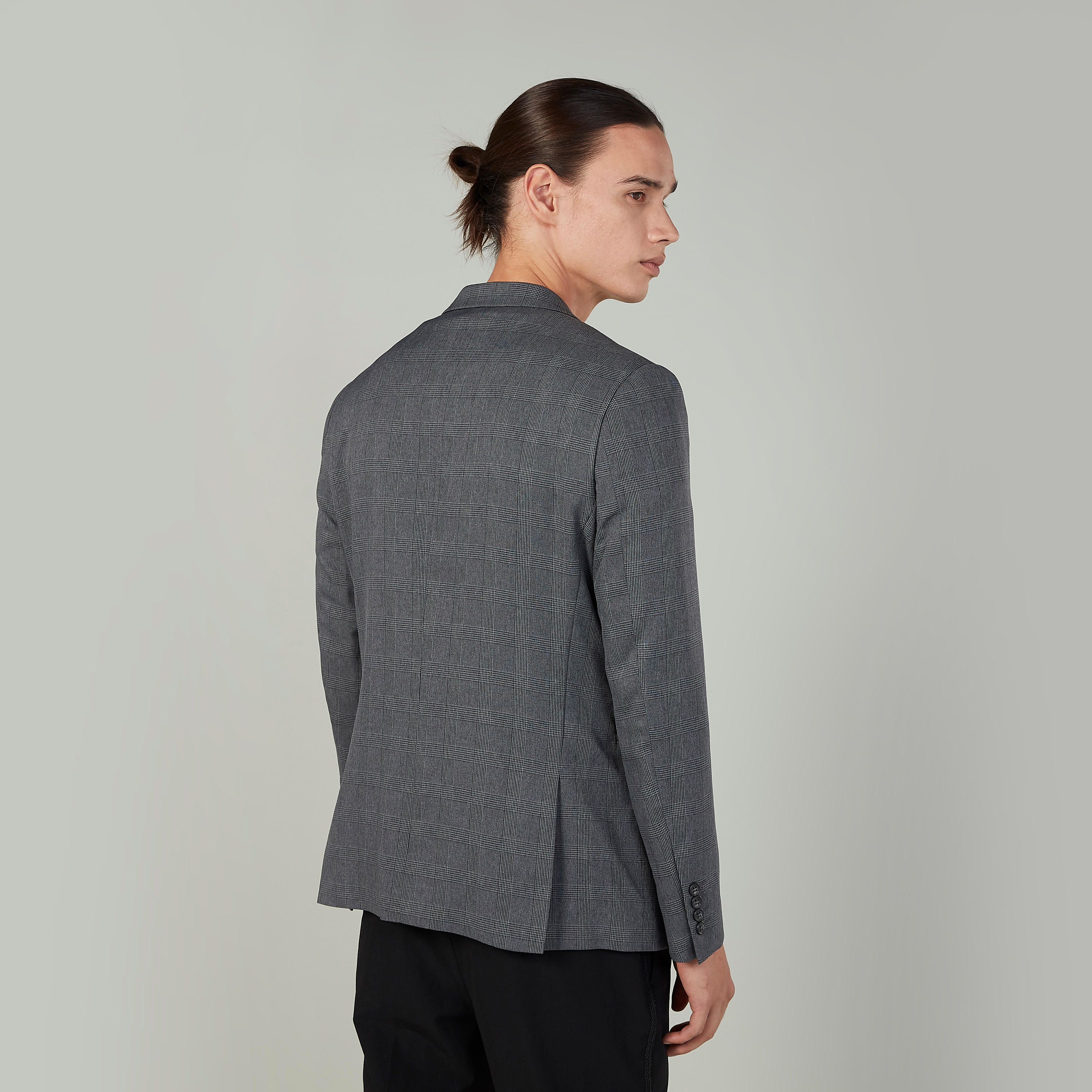 Slim Fit Textured Blazer with Notched Lapel and Long Sleeves-men-winterwear-jacketsandblazers-image-4