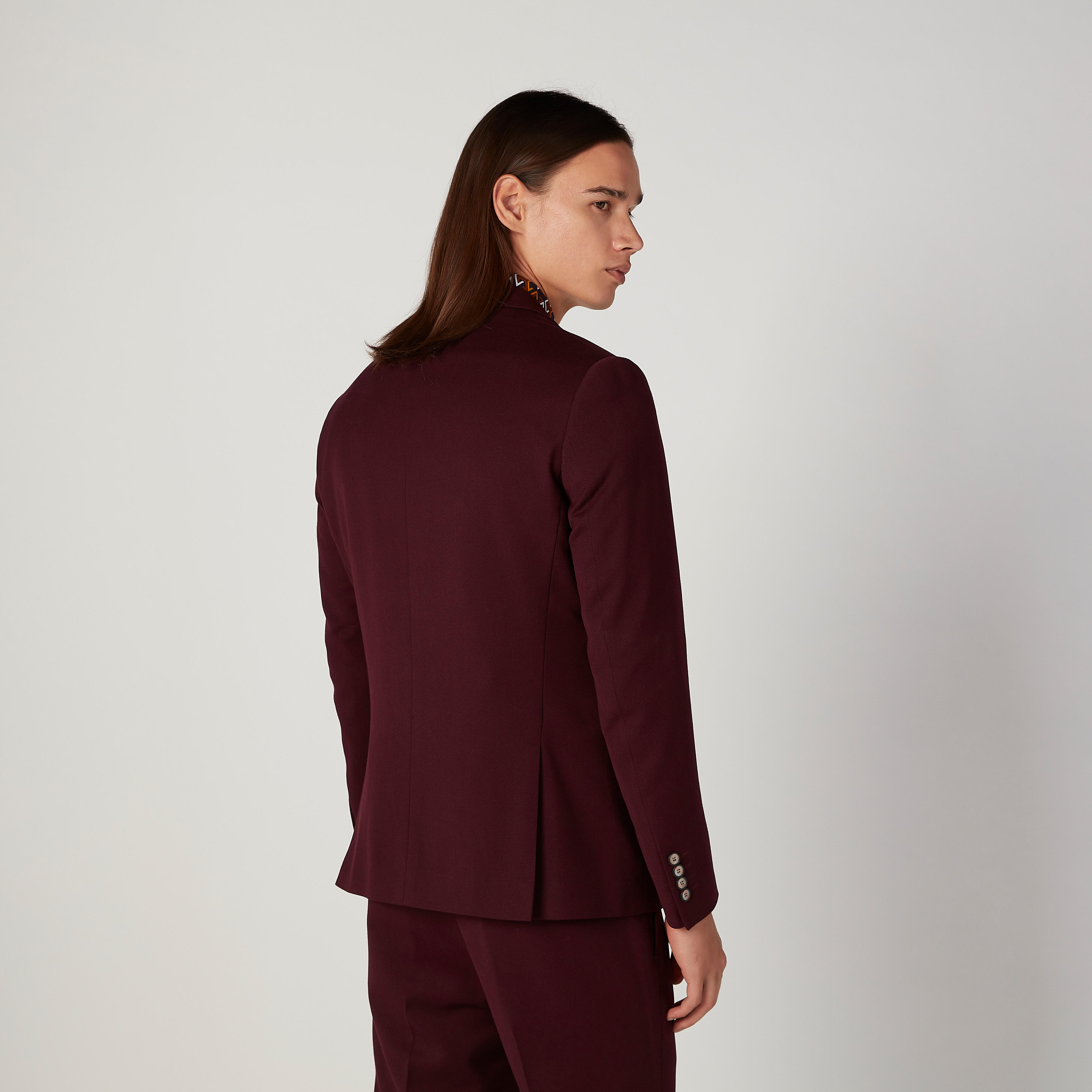 Slim Fit Textured Formal Jacket with Notched Lapel and Flap Pockets-men-winterwear-jacketsandblazers-image-4
