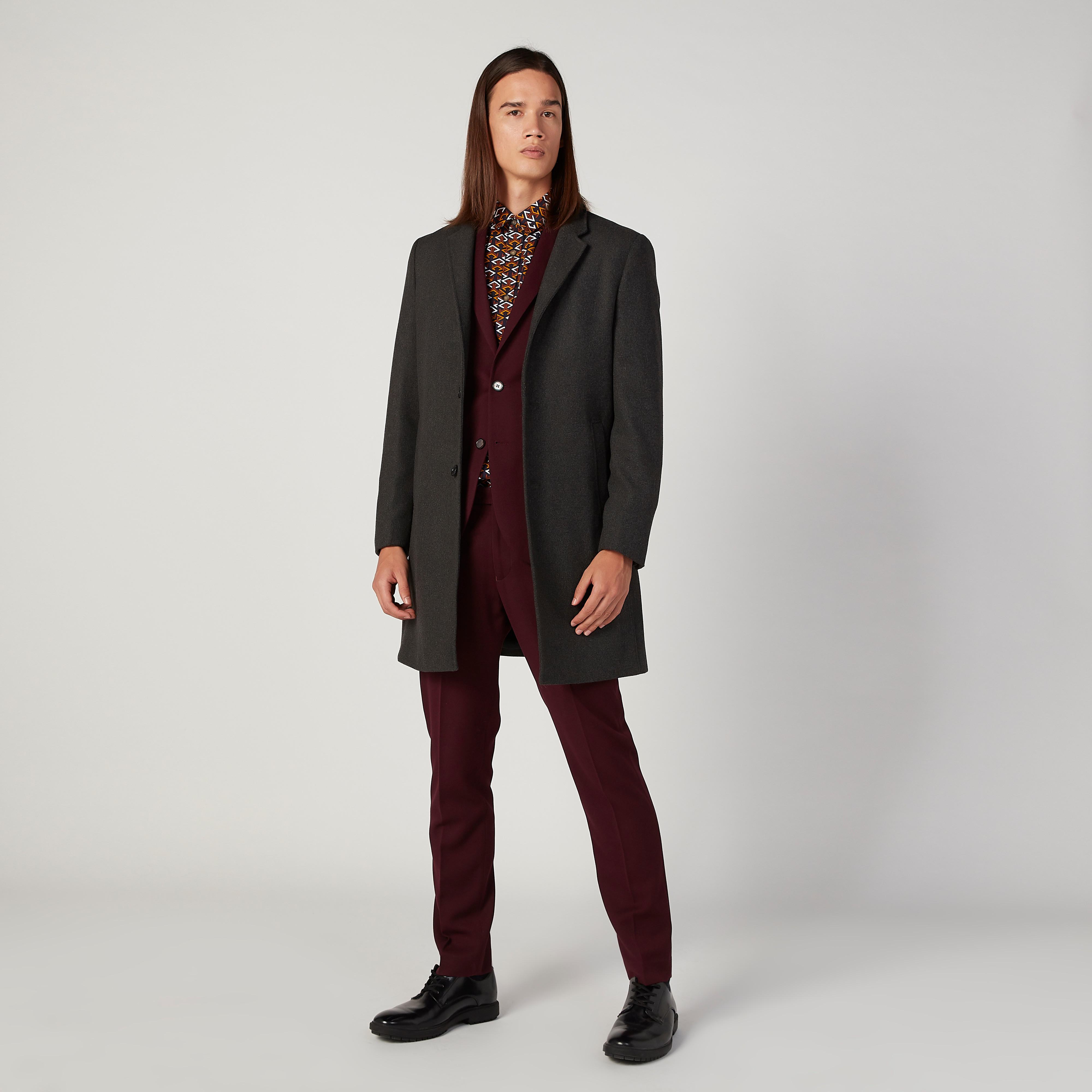 بنطلون بارز الملمس بخصر متوسط الارتفاع وجيوب-men-clothing-bottoms-trousersandchinos-trousers-image-2