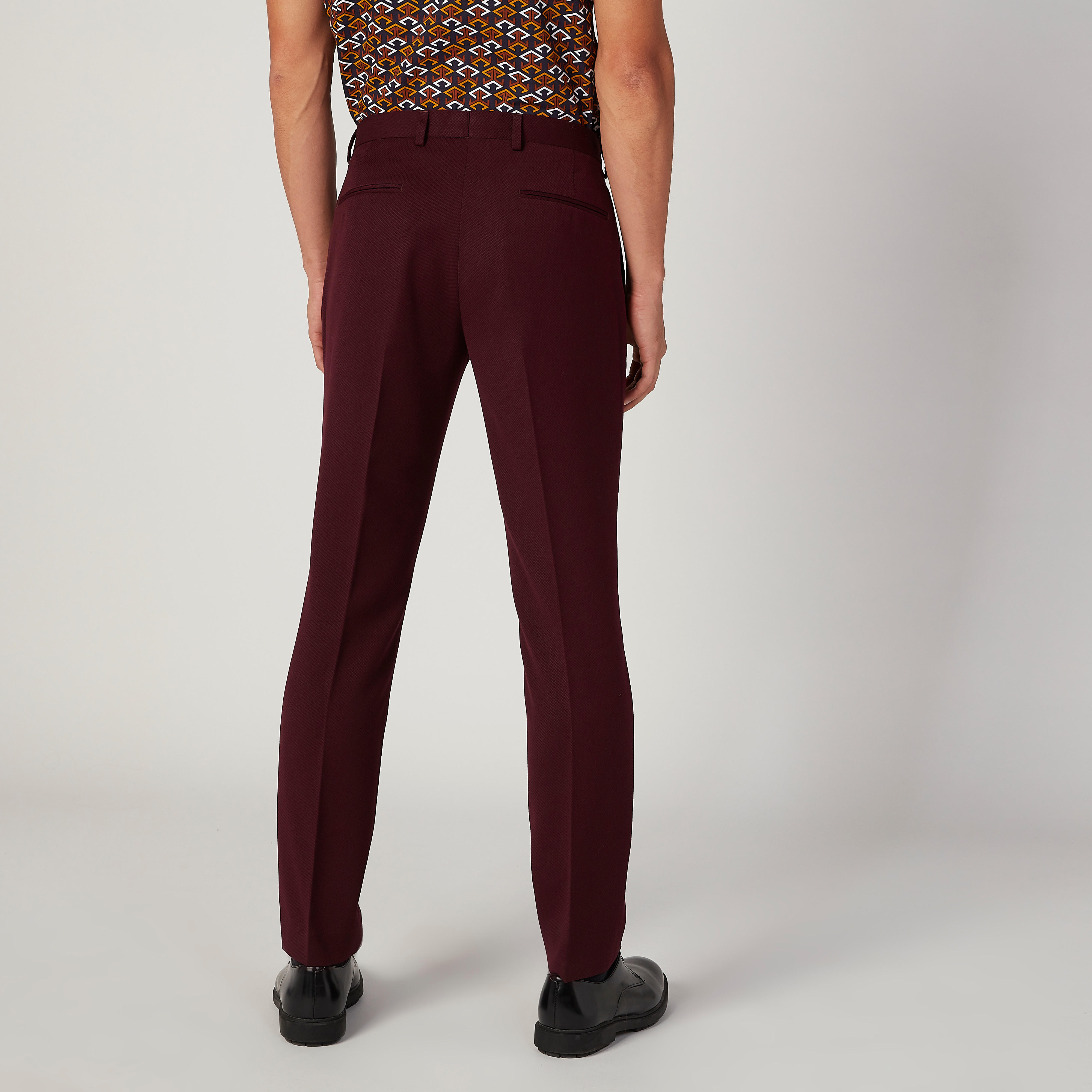 بنطلون بارز الملمس بخصر متوسط الارتفاع وجيوب-men-clothing-bottoms-trousersandchinos-trousers-image-4