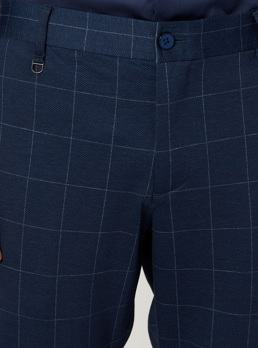 Skinny Fit Full Length Chequered Mid Waist Pants with Pocket Detail-men-clothing-bottoms-trousersandchinos-trousers-image-3