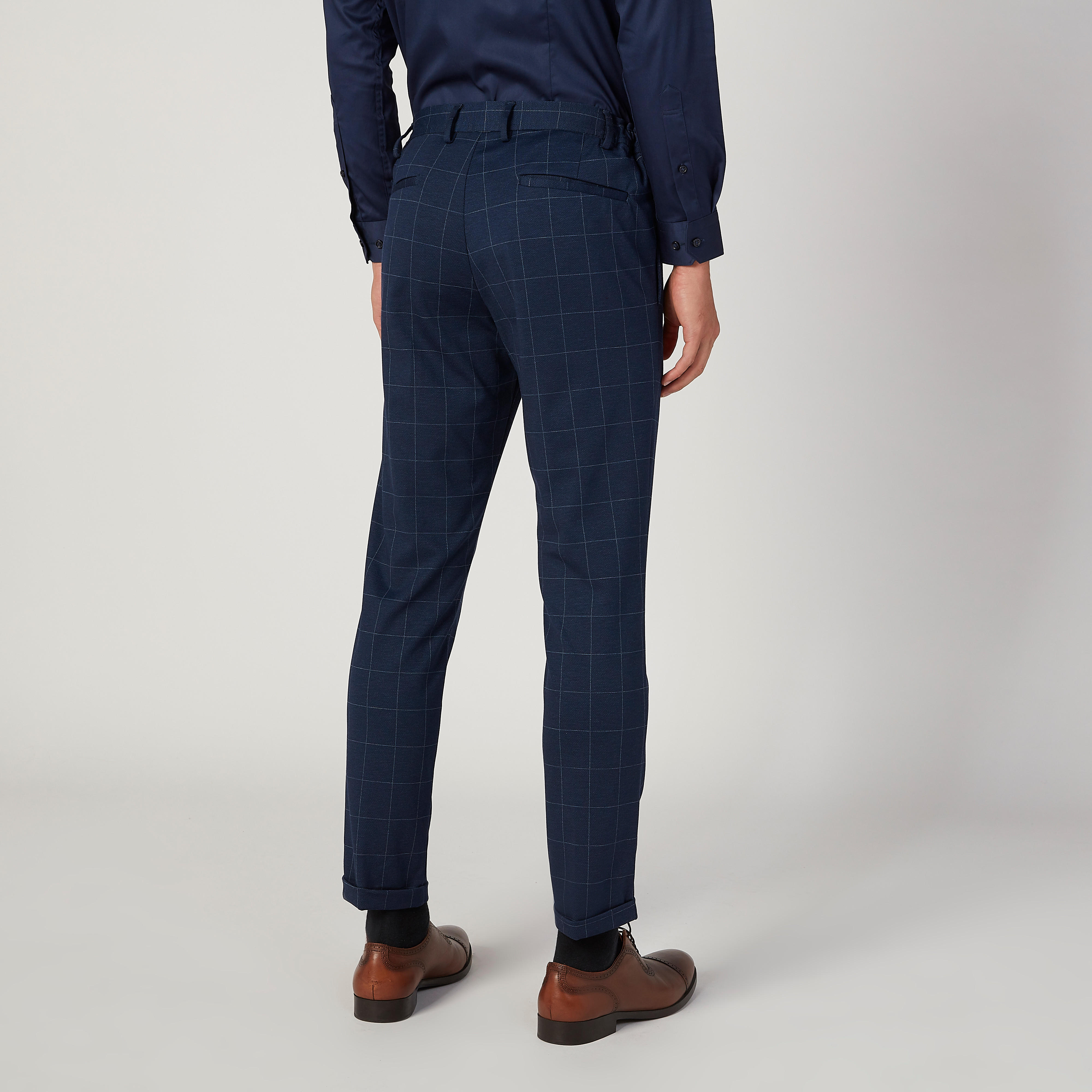Skinny Fit Full Length Chequered Mid Waist Pants with Pocket Detail-men-clothing-bottoms-trousersandchinos-trousers-image-4