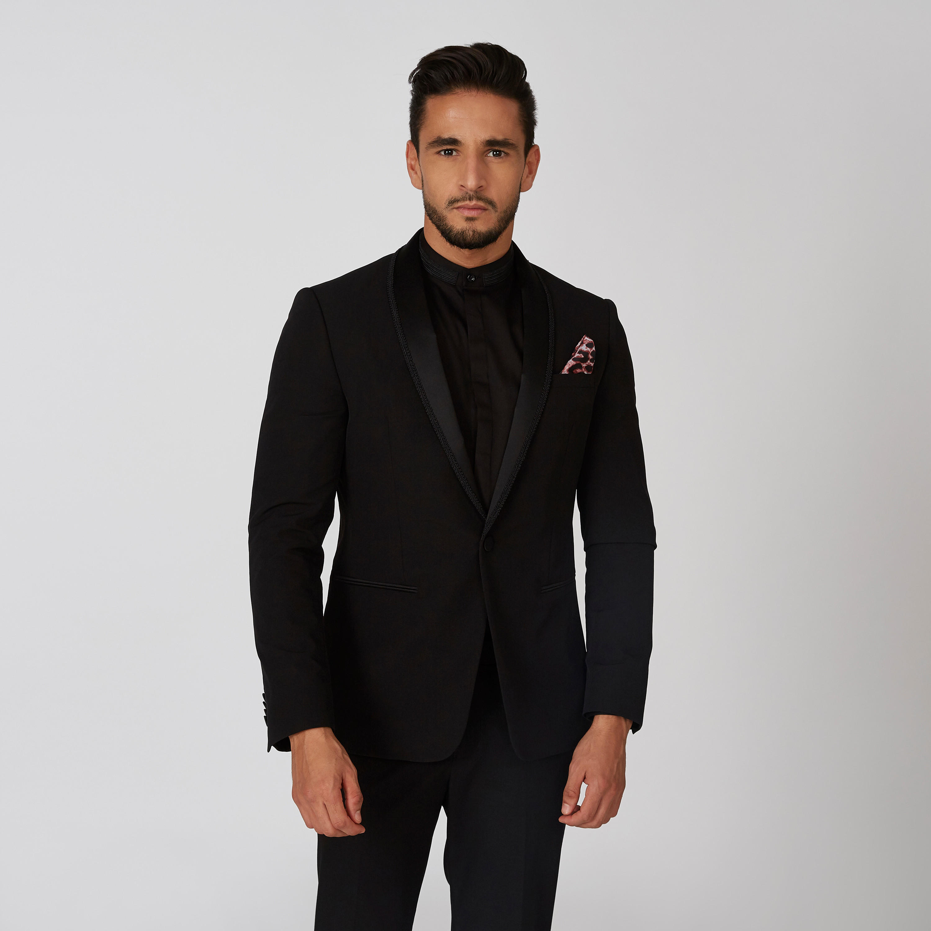 بليزر سليم سادة بياقة طويلة وأكمام طويلة-men-winterwear-jacketsandblazers-image-1