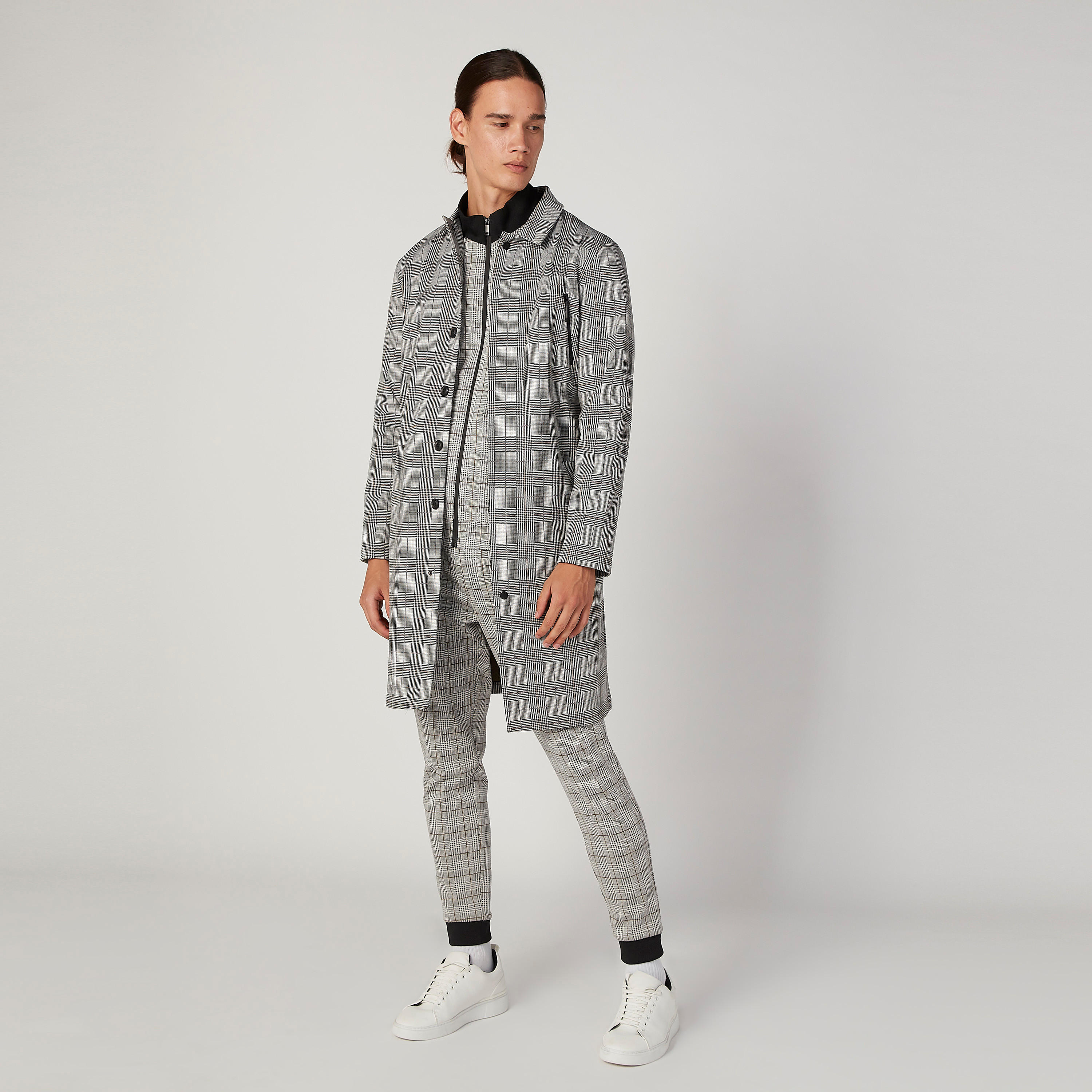 جاكيت طويل سليم كاروهات بأكمام طويلة-men-clothing-jacketsandblazers-jackets-image-2