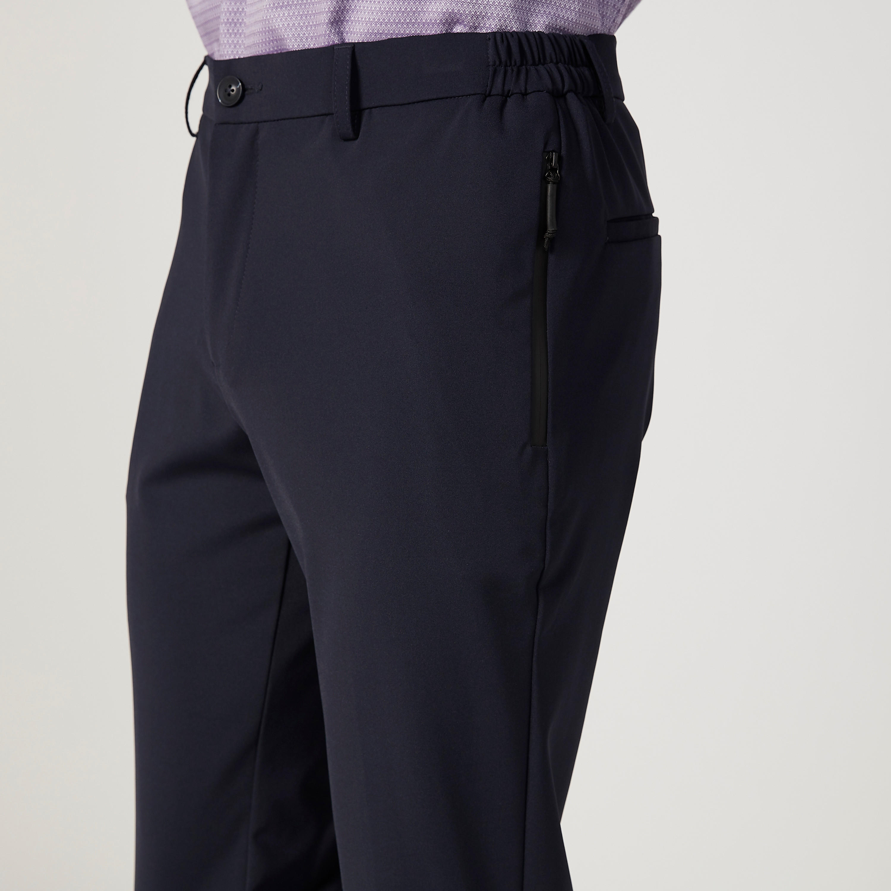 بنطلون سليم منسوج بخصر متوسط الارتفاع وجيوب-men-clothing-bottoms-trousersandchinos-trousers-image-3